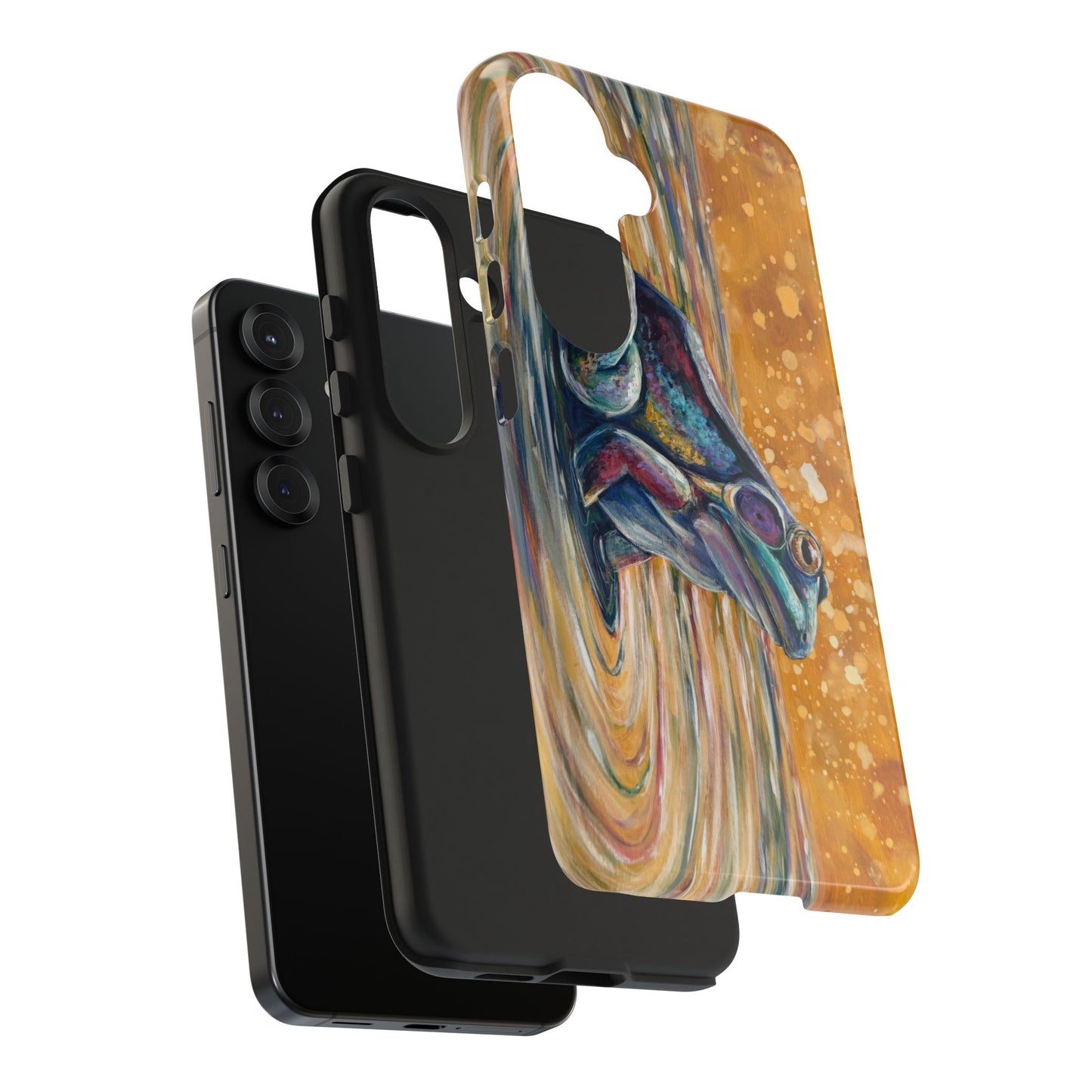 "Make a Ripple" Tough Samsung Galaxy Phone Case — Colorful Frog Art Protective Cover