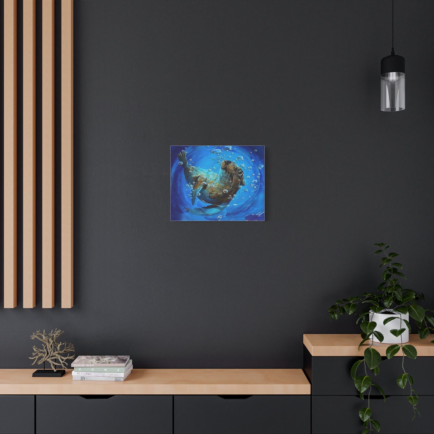 "Arthur" Playful Sea Lion Canvas | Matte Stretched Wall Art