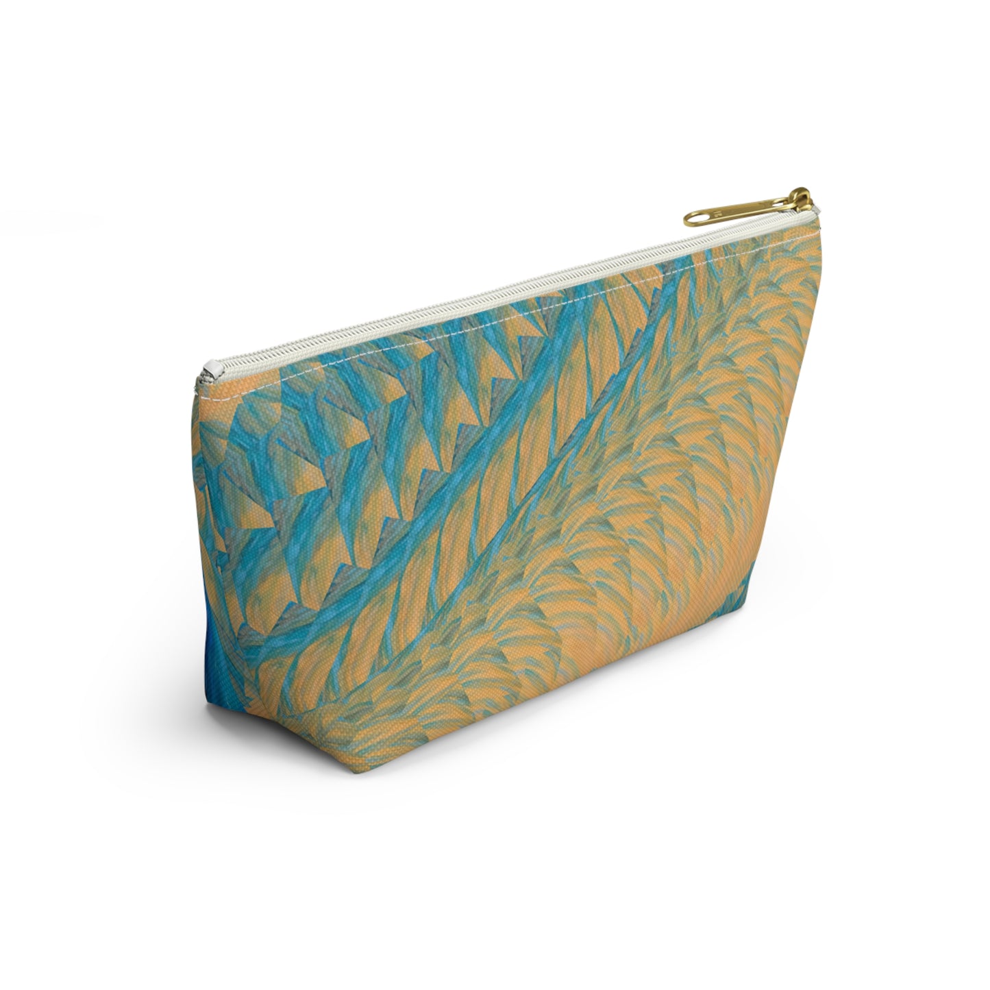 "Through Gilded Tides" Sea Lion Accessory Pouch — Whimsical Sea Creature Makeup Bag