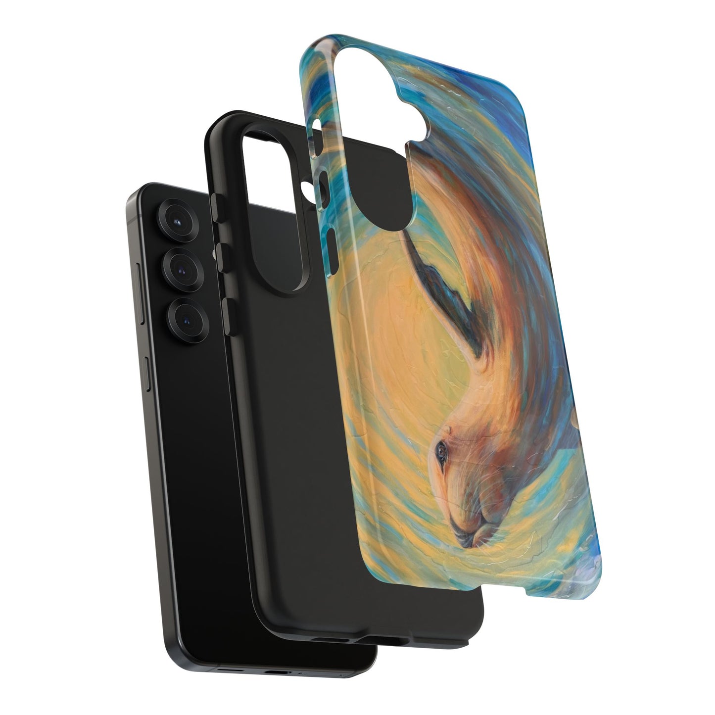 "Through Gilded Tides" Tough Galaxy Samsung Phone Cases Multiple Sizes