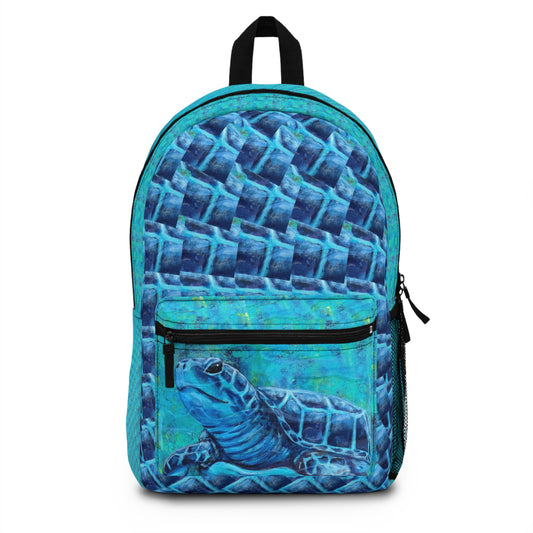 "Rufus" Sea Turtle Blue Ocean Backpack — Marine Wildlife School & Travel Bag