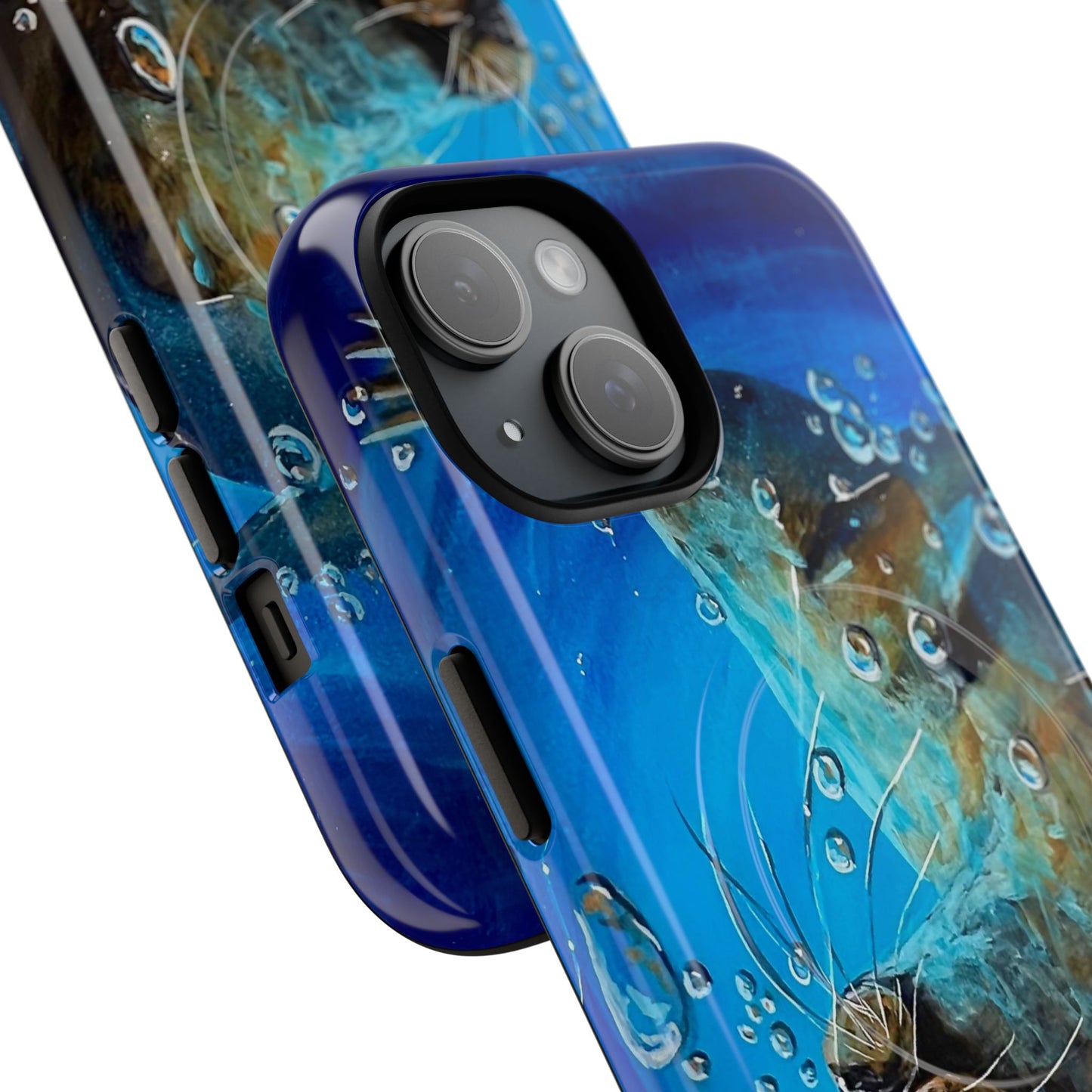 "Arthur" Sea Lion with Bubbles Tough Magnetic iPhone Case — Many sizes