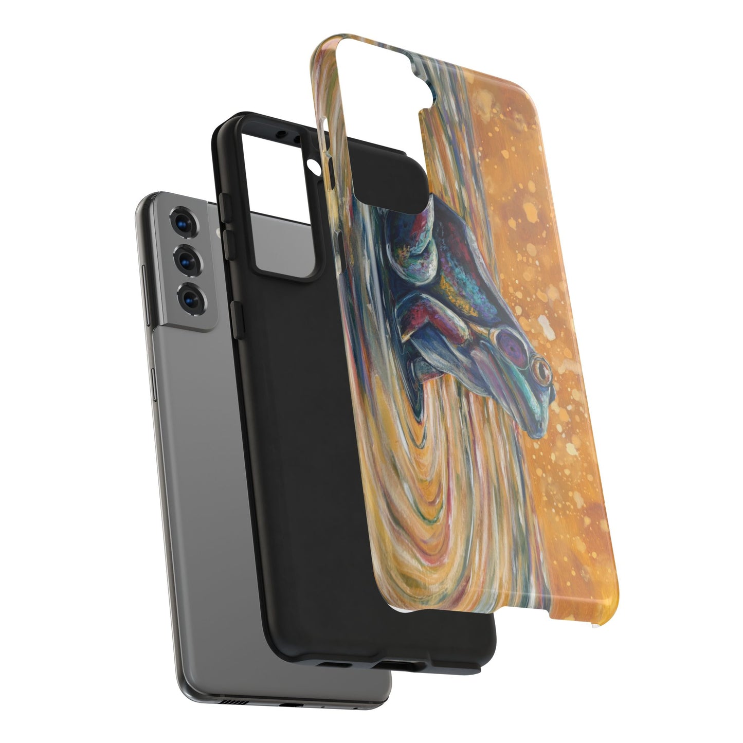 "Make a Ripple" Tough Samsung Galaxy Phone Case — Colorful Frog Art Protective Cover