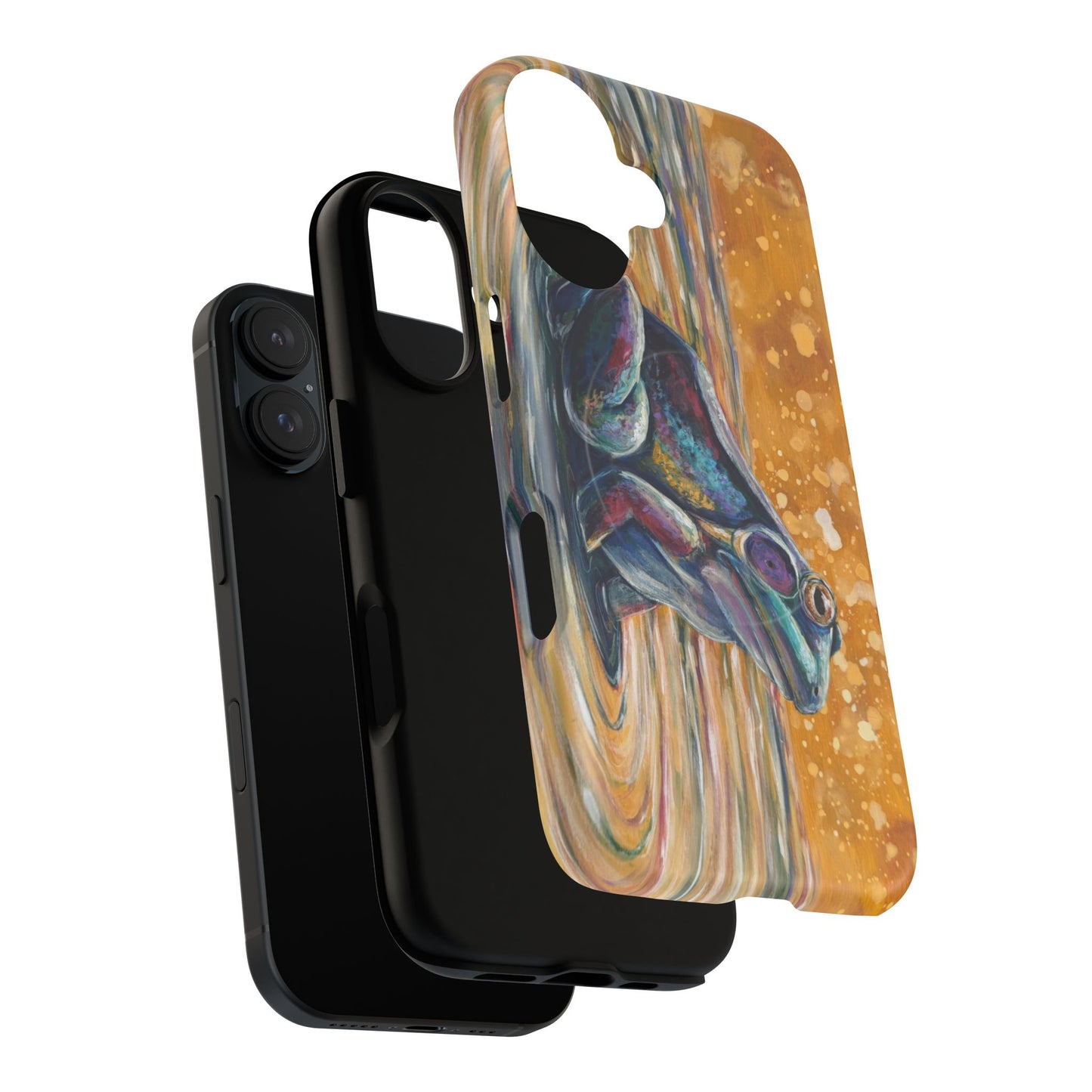 "Make a Ripple" iPhone Case - Colorful Frog Art Magnetic Tough Case