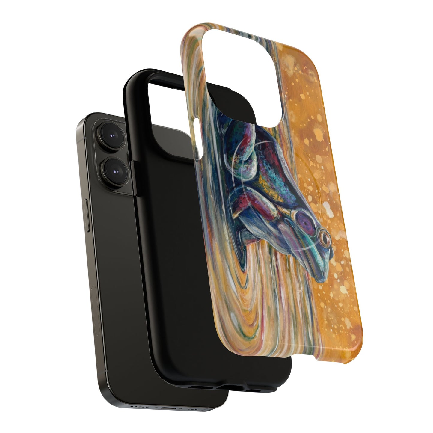 "Make a Ripple" iPhone Case - Colorful Frog Art Magnetic Tough Case