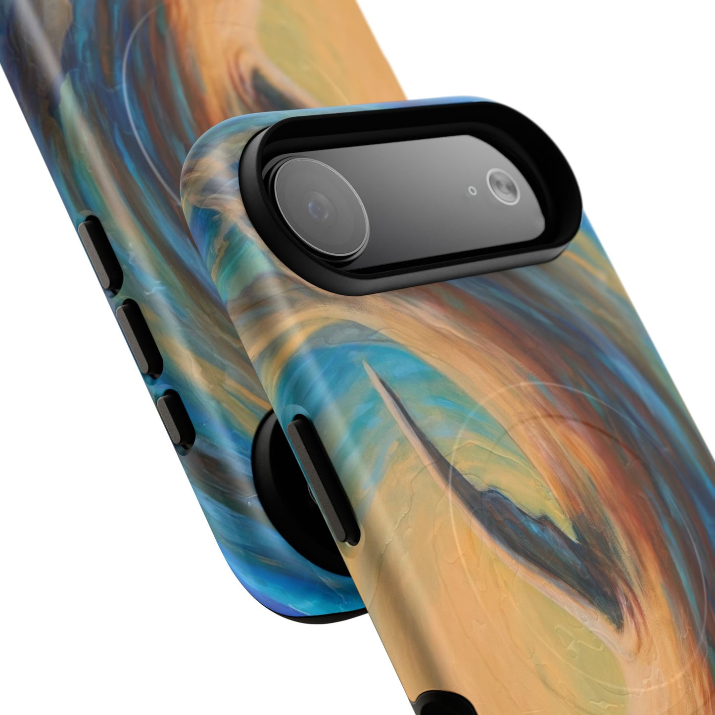 "Through Gilded Tides" Sea Lion in Wave iPhone Case Multiple Sizes| Tough Magnetic Case
