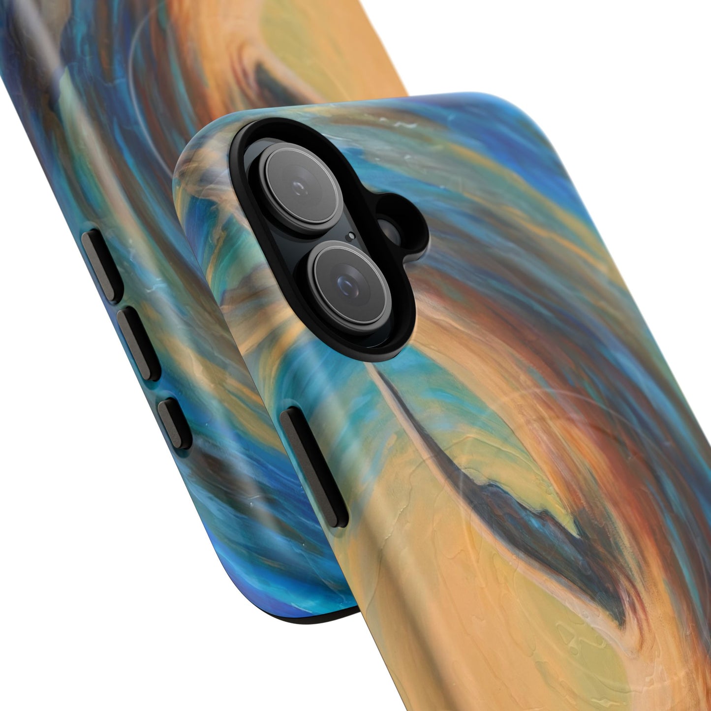 "Through Gilded Tides" Sea Lion in Wave iPhone Case Multiple Sizes| Tough Magnetic Case