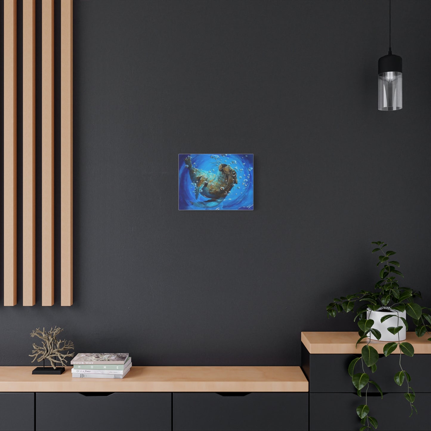 "Arthur" Playful Sea Lion Canvas | Matte Stretched Wall Art