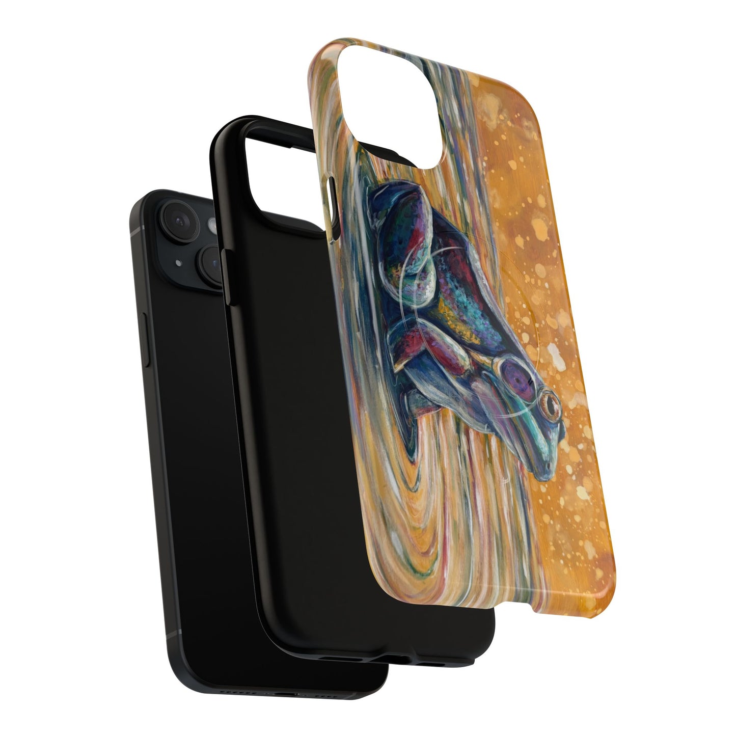 "Make a Ripple" iPhone Case - Colorful Frog Art Magnetic Tough Case