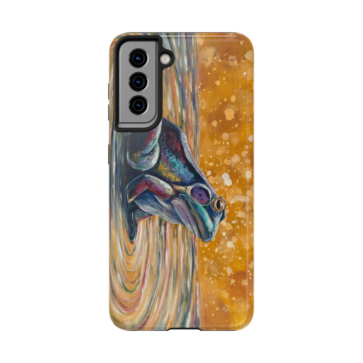 "Make a Ripple" Tough Samsung Galaxy Phone Case — Colorful Frog Art Protective Cover