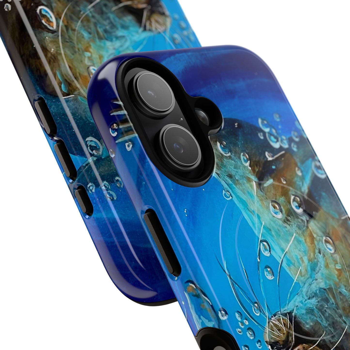 "Arthur" Sea Lion with Bubbles Tough Magnetic iPhone Case — Many sizes