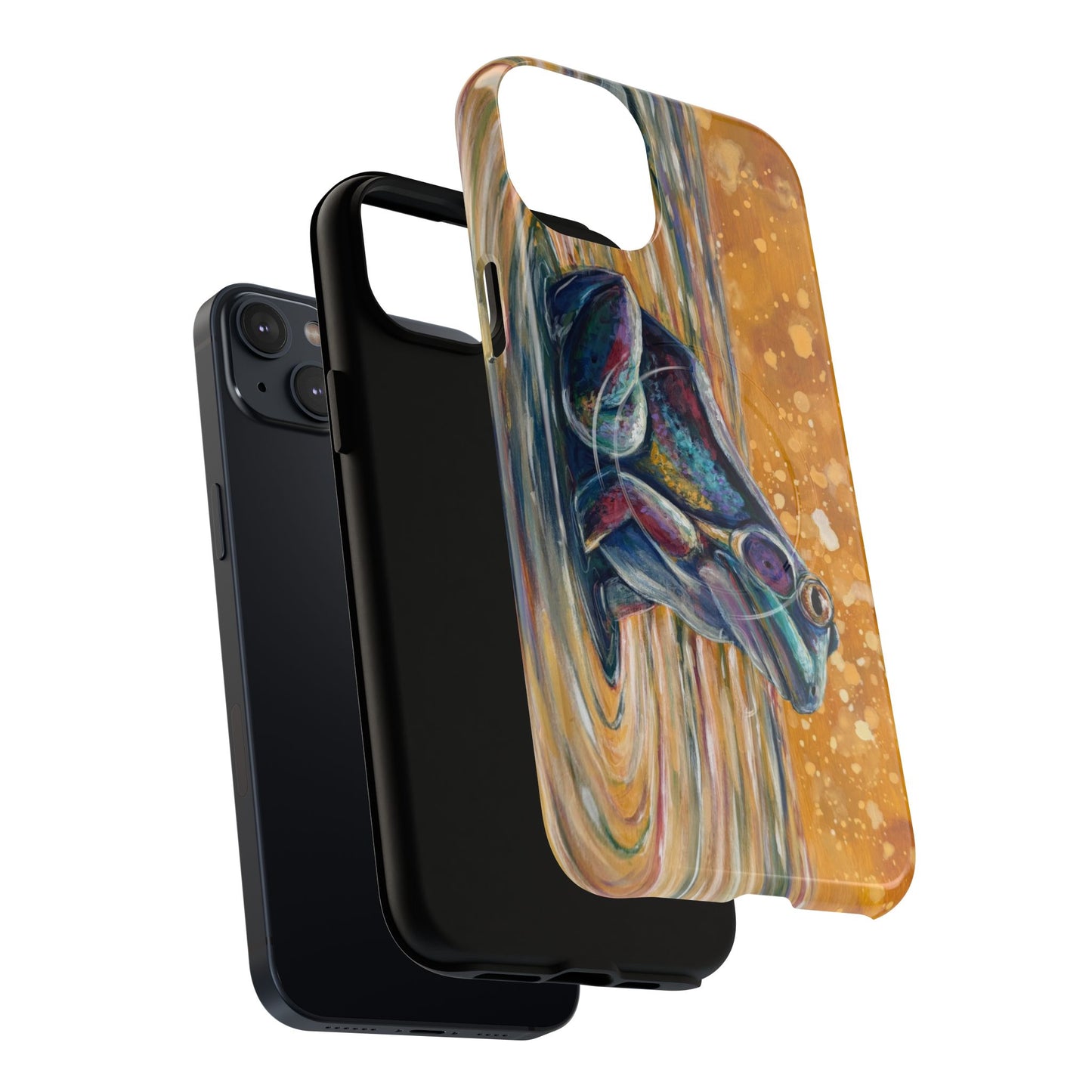 "Make a Ripple" iPhone Case - Colorful Frog Art Magnetic Tough Case