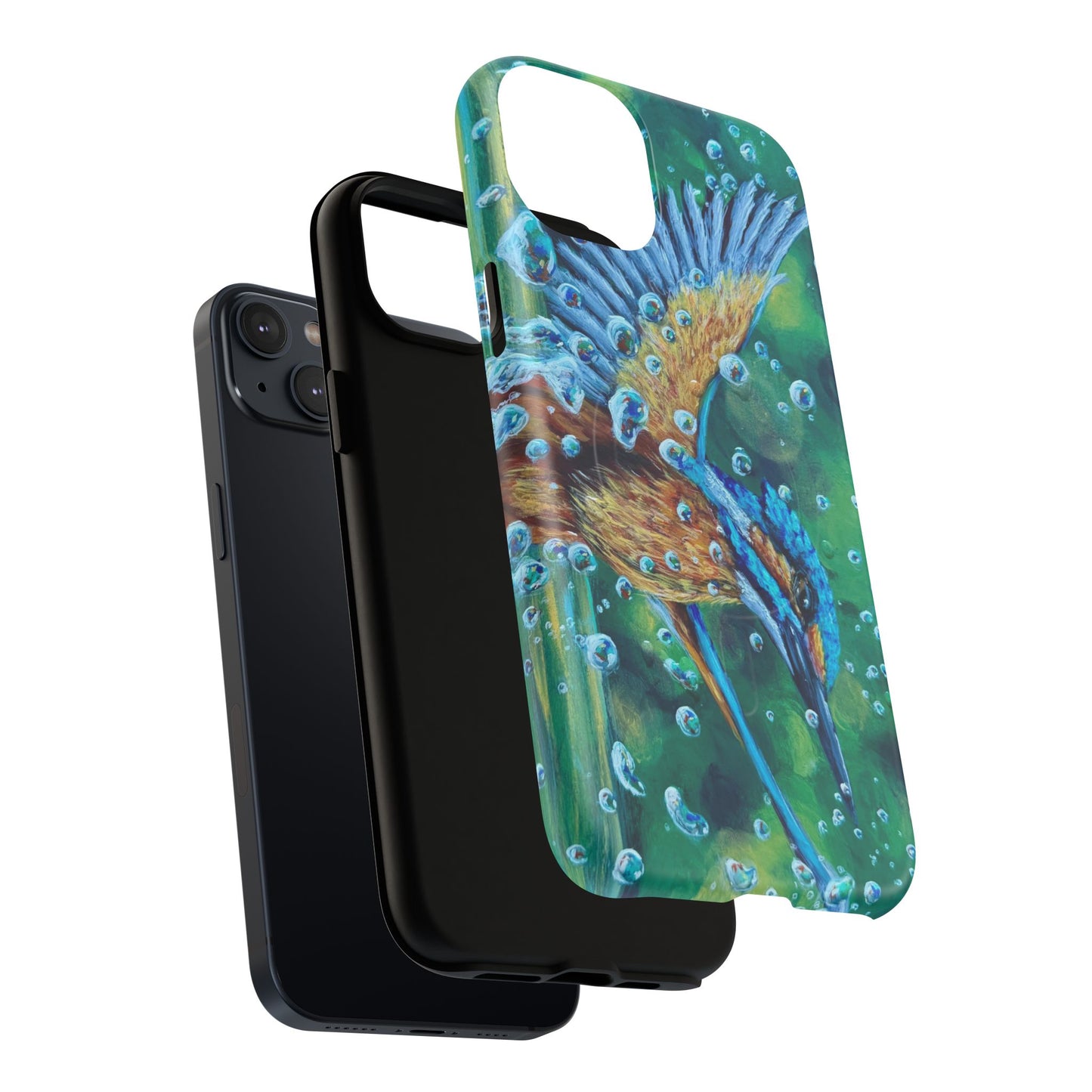 "Falling Up" Kingfisher iPhone Case Multiple Sizes — Tough Magnetic Protective iPhone Cover