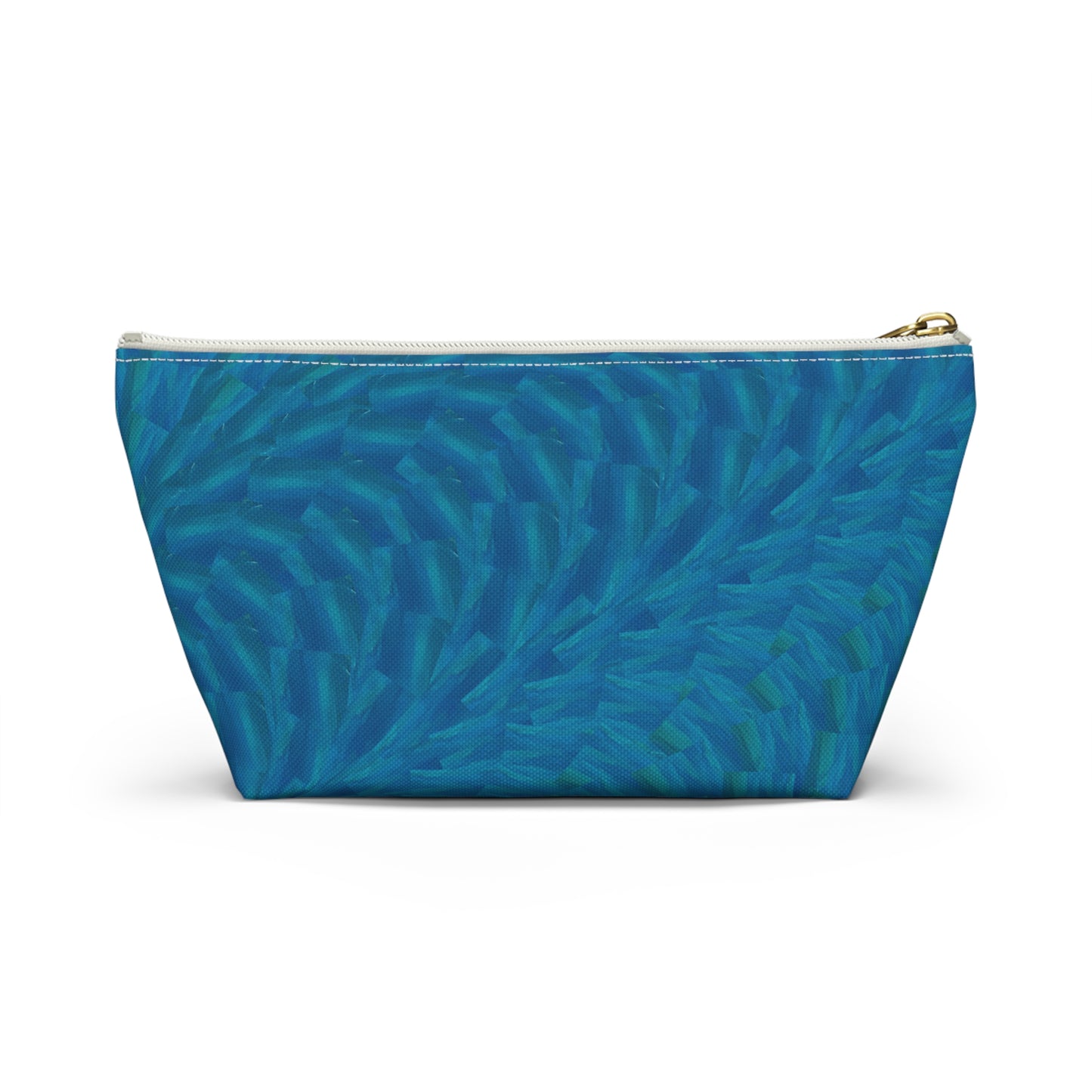 "School of Luck" Koi Fish Accessory Pouch — Blue T-Bottom Makeup Bag