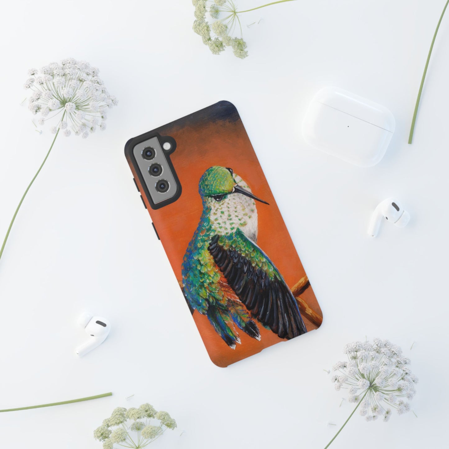 "Hummingbird Ballet" Art Samsung Galaxy Case Multiple Sizes — Colorful Protective Tough Case