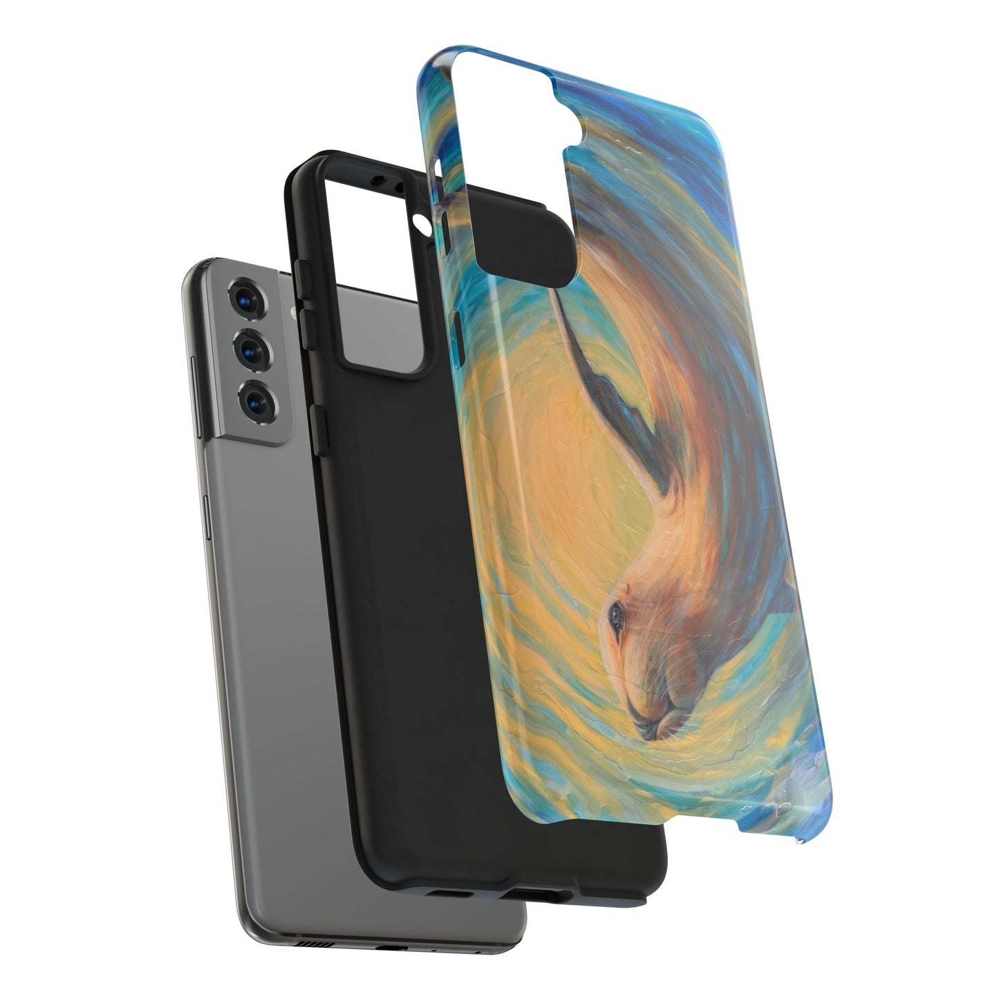 "Through Gilded Tides" Tough Galaxy Samsung Phone Cases Multiple Sizes