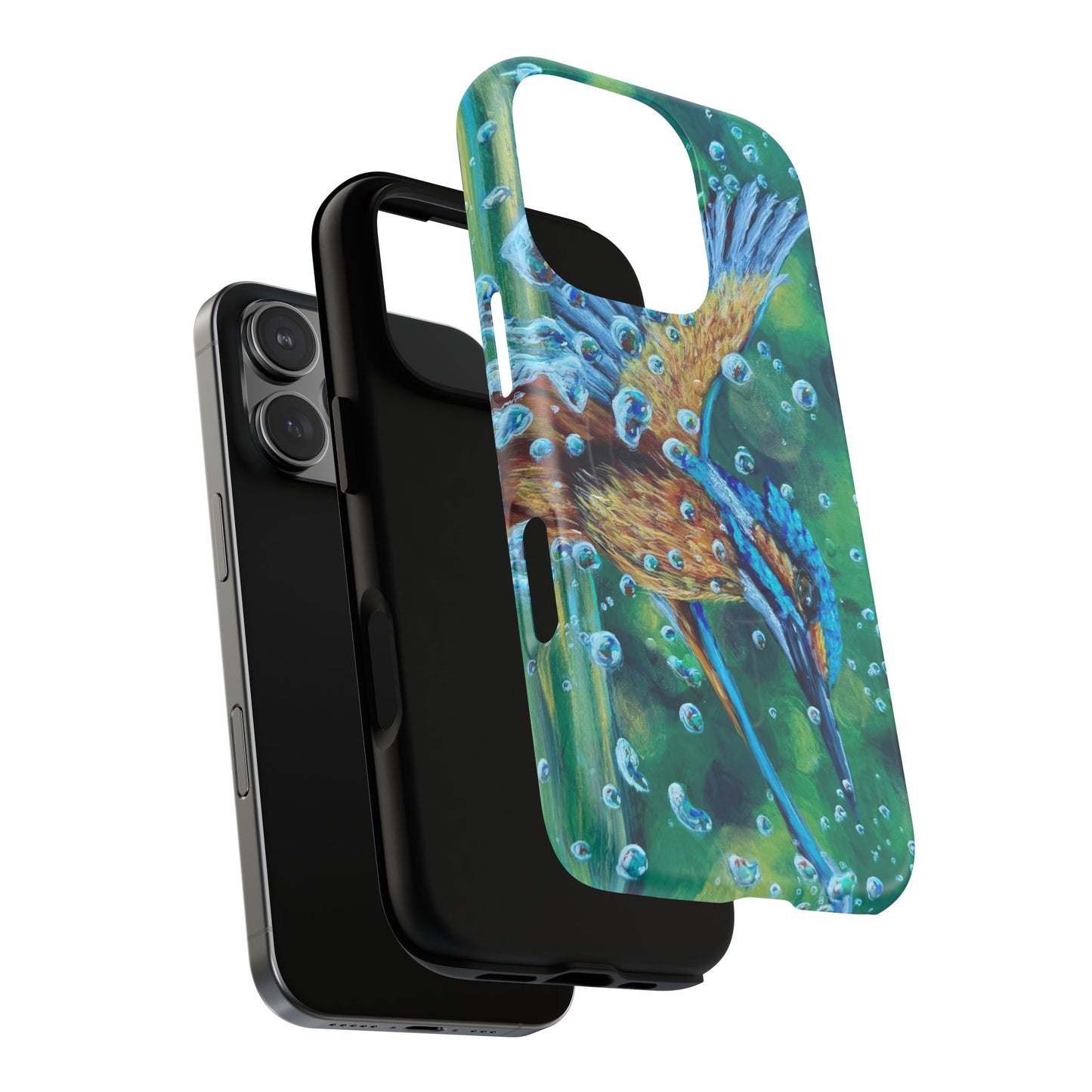 "Falling Up" Kingfisher iPhone Case Multiple Sizes — Tough Magnetic Protective iPhone Cover