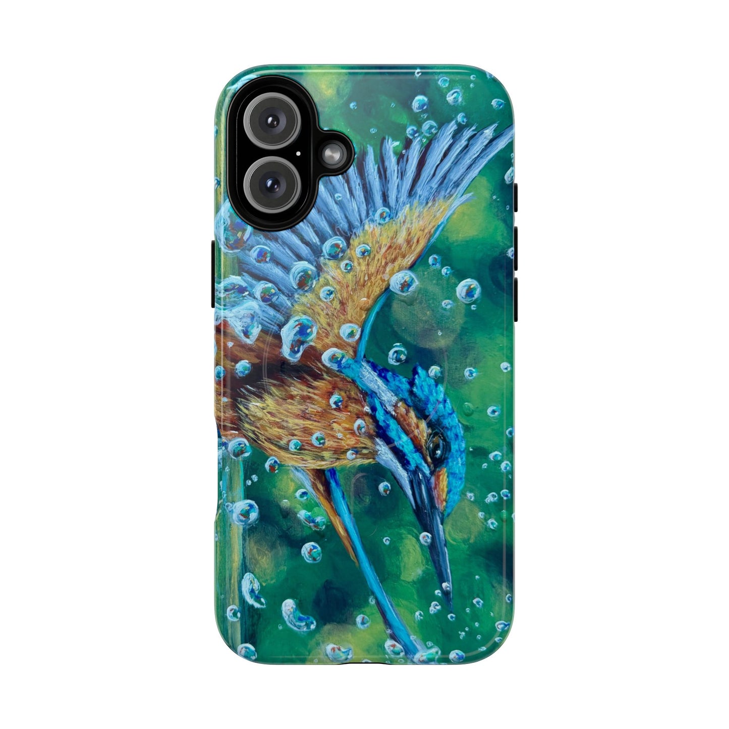 "Falling Up" Kingfisher iPhone Case Multiple Sizes — Tough Magnetic Protective iPhone Cover