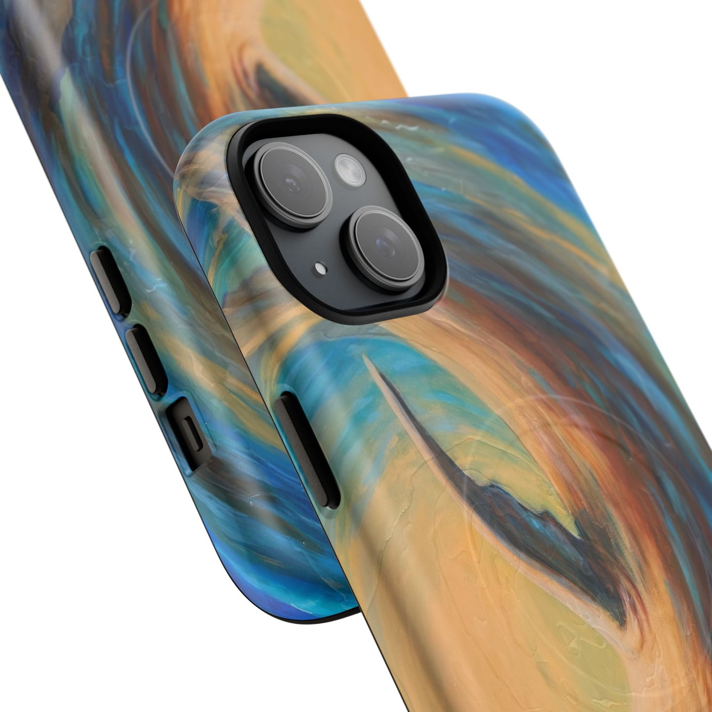 "Through Gilded Tides" Sea Lion in Wave iPhone Case Multiple Sizes| Tough Magnetic Case