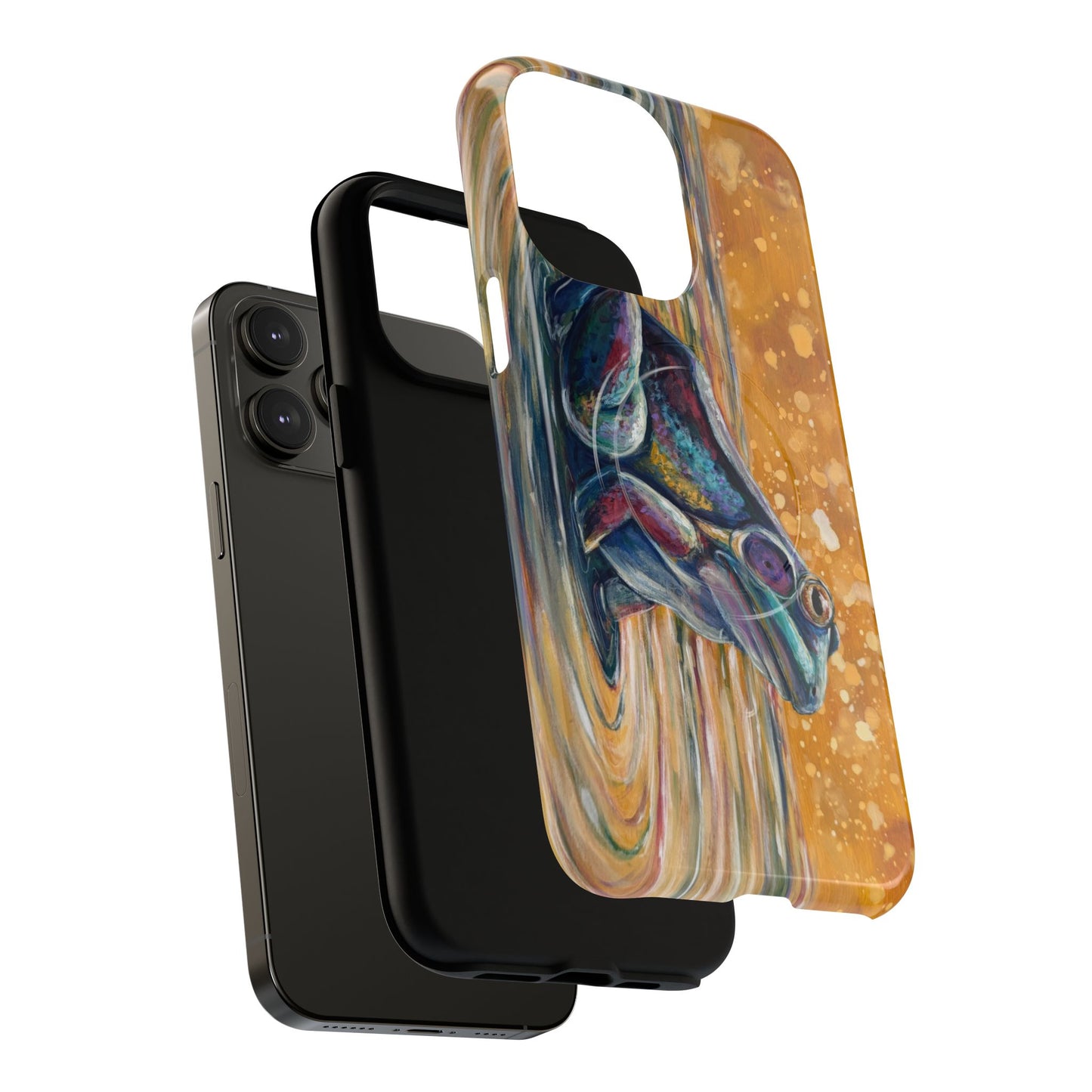 "Make a Ripple" iPhone Case - Colorful Frog Art Magnetic Tough Case