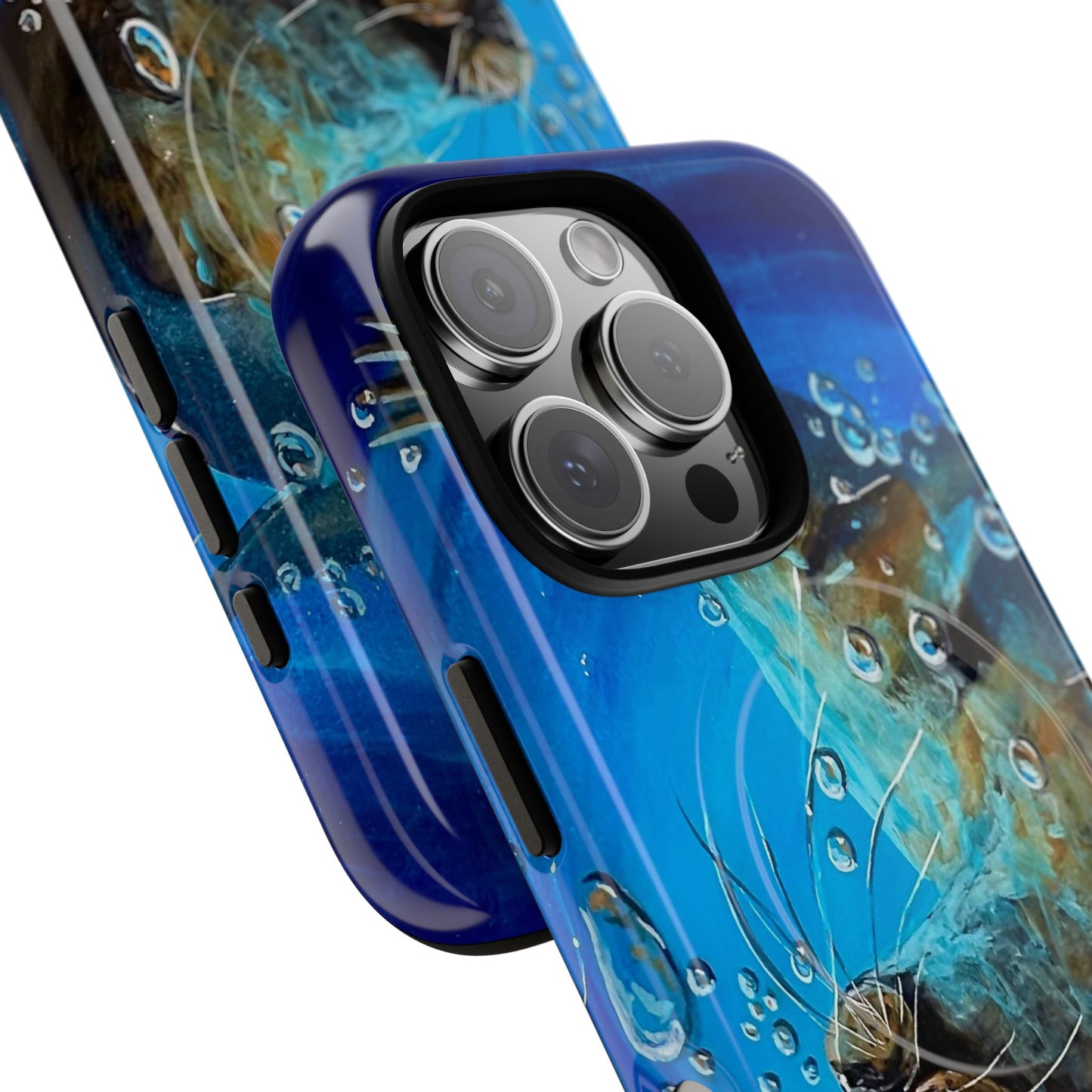 "Arthur" Sea Lion with Bubbles Tough Magnetic iPhone Case — Many sizes