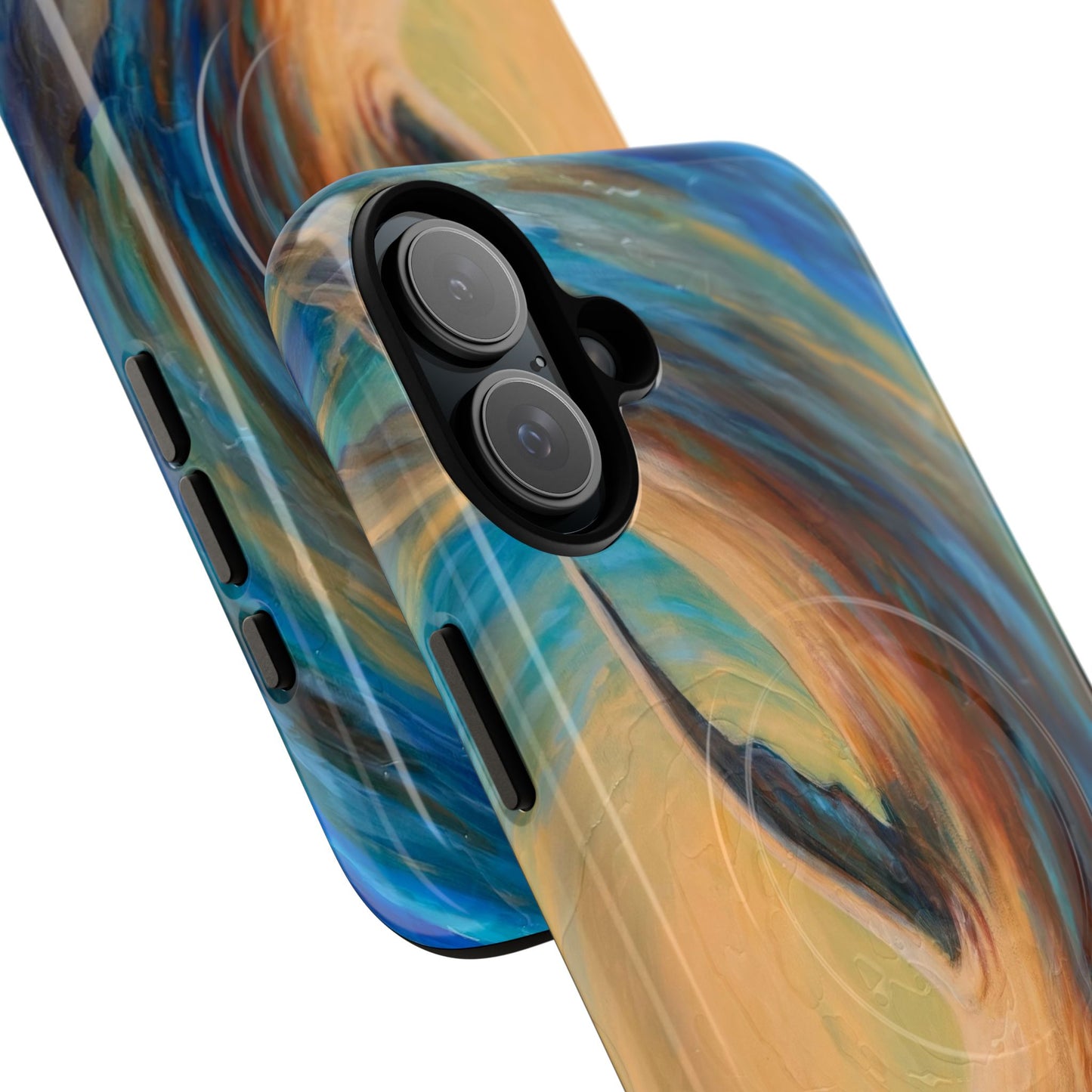 "Through Gilded Tides" Sea Lion in Wave iPhone Case Multiple Sizes| Tough Magnetic Case