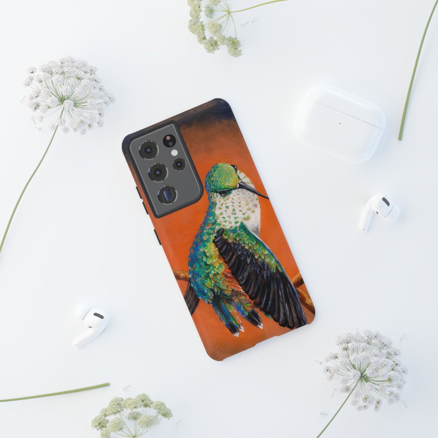 "Hummingbird Ballet" Art Samsung Galaxy Case Multiple Sizes — Colorful Protective Tough Case