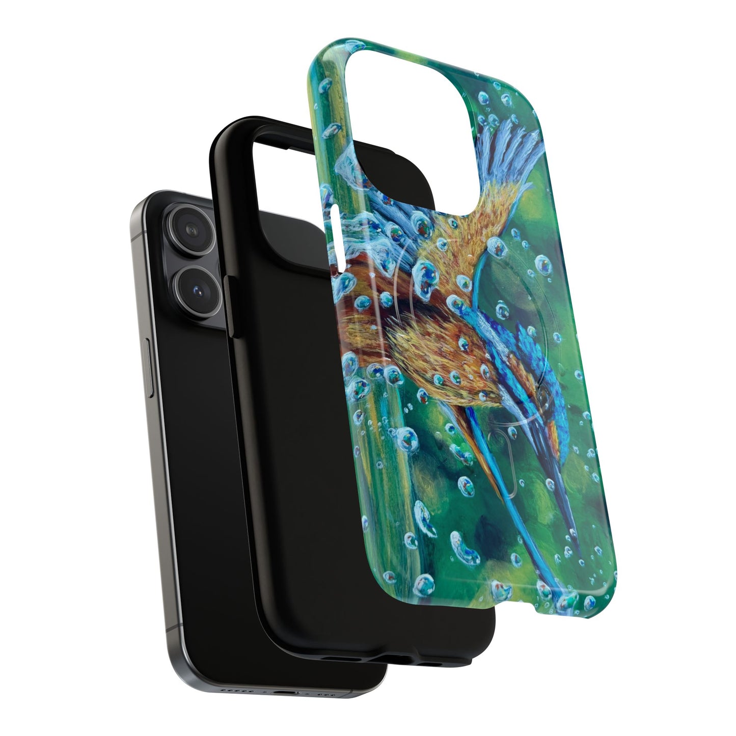 "Falling Up" Kingfisher iPhone Case Multiple Sizes — Tough Magnetic Protective iPhone Cover