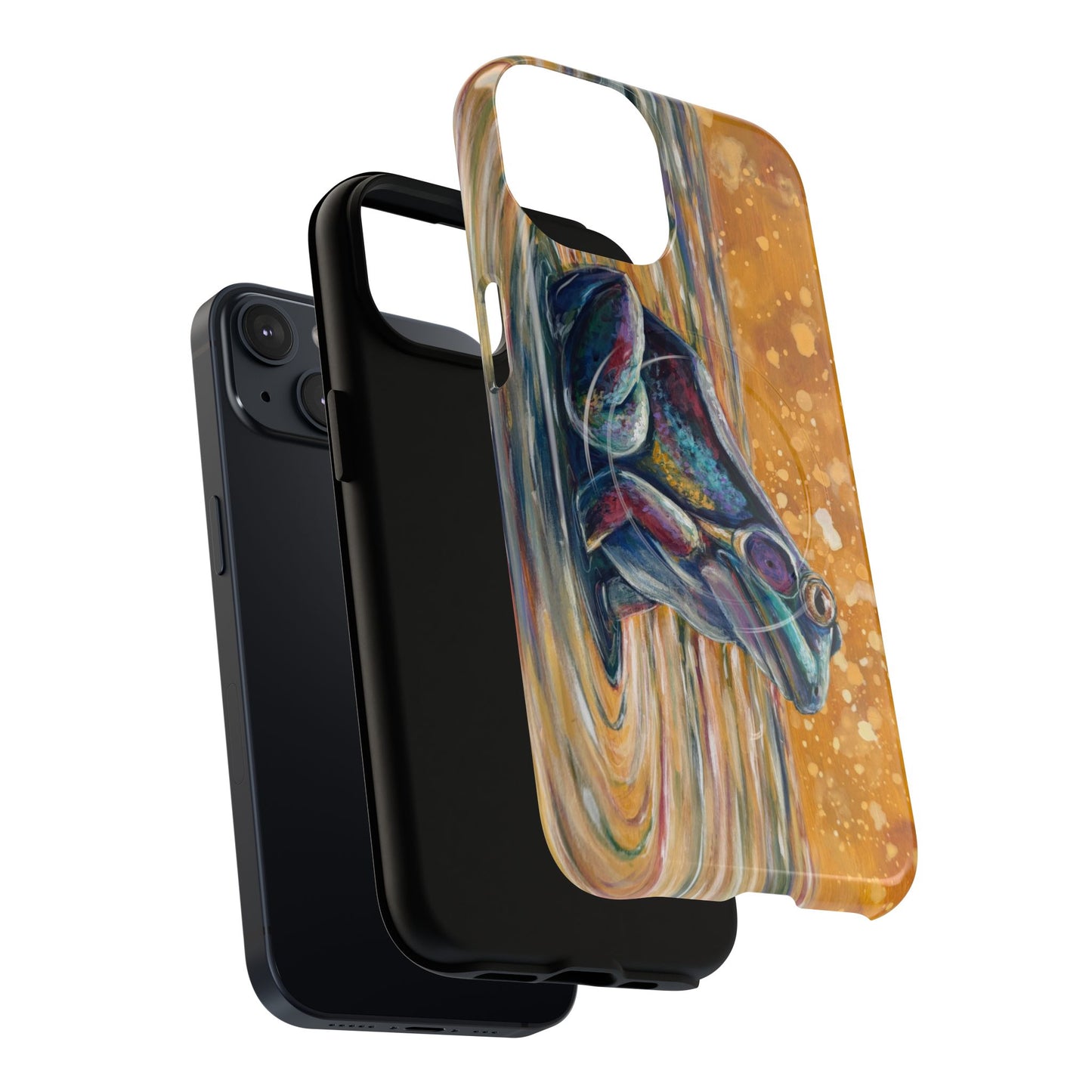 "Make a Ripple" iPhone Case - Colorful Frog Art Magnetic Tough Case
