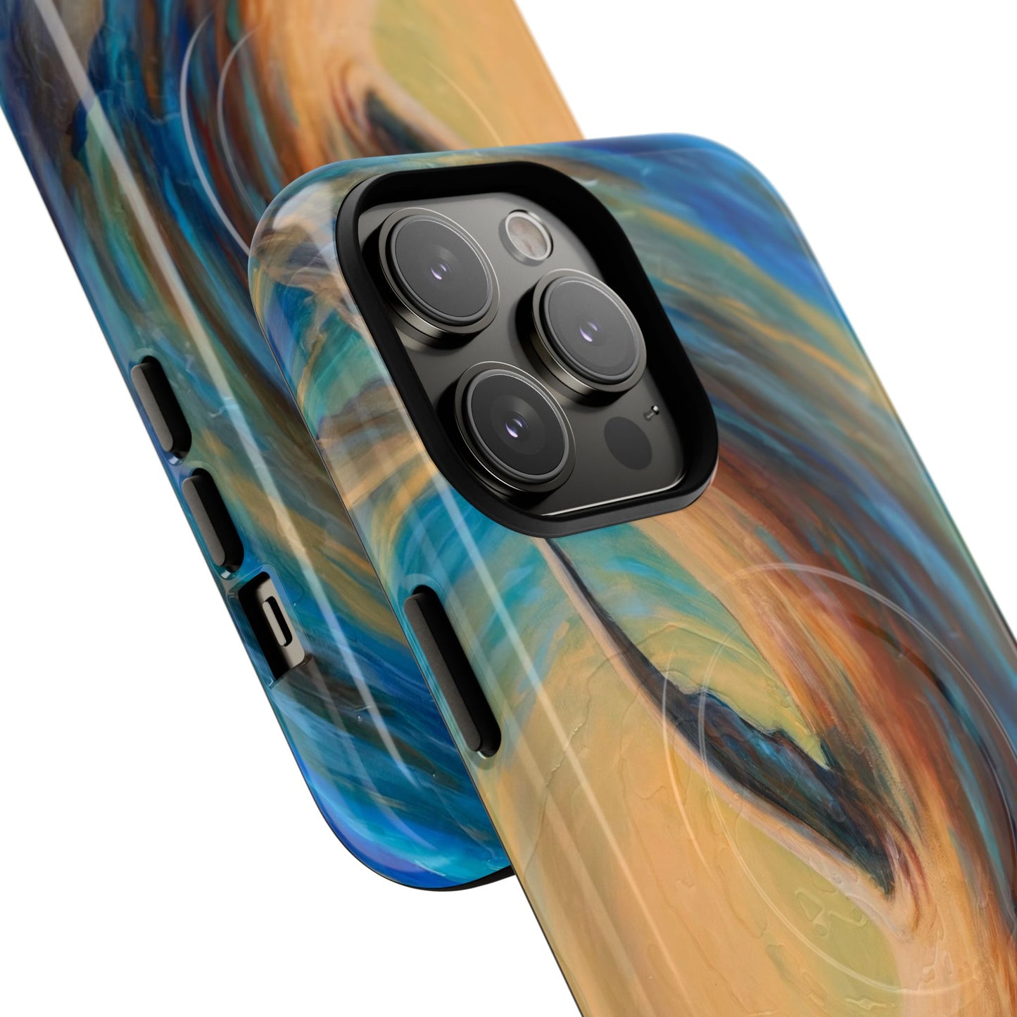 "Through Gilded Tides" Sea Lion in Wave iPhone Case Multiple Sizes| Tough Magnetic Case