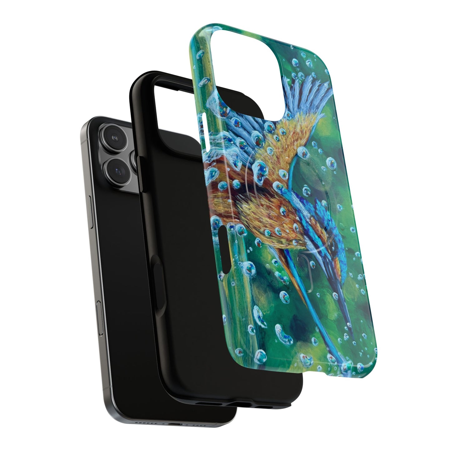 "Falling Up" Kingfisher iPhone Case Multiple Sizes — Tough Magnetic Protective iPhone Cover