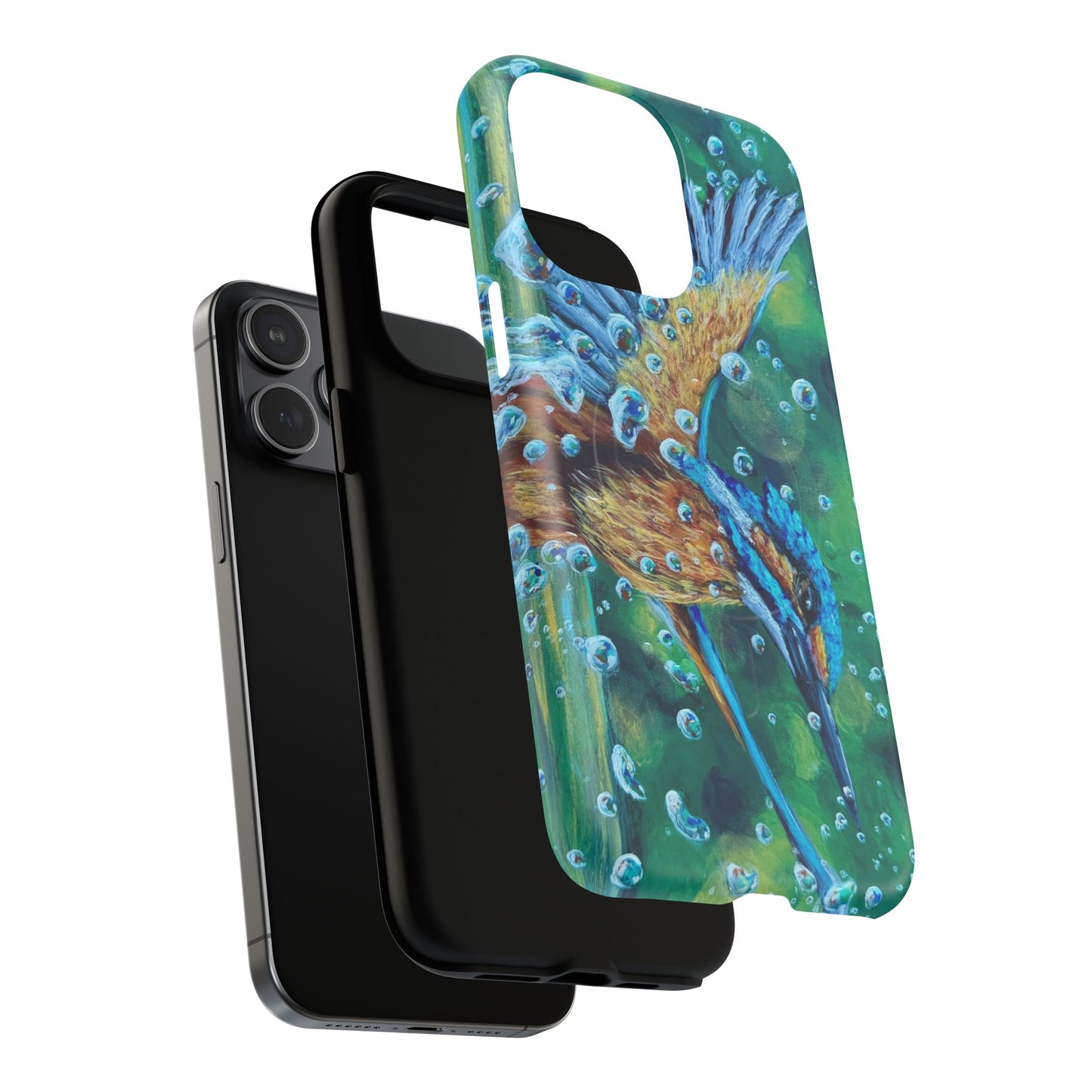 "Falling Up" Kingfisher iPhone Case Multiple Sizes — Tough Magnetic Protective iPhone Cover