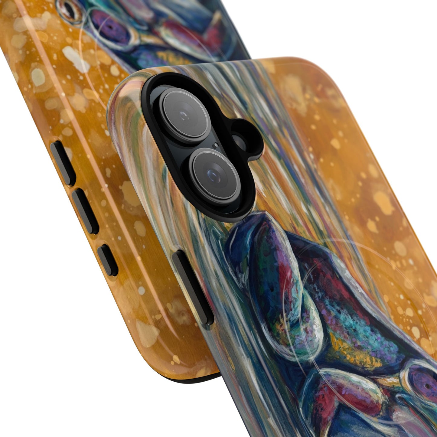 "Make a Ripple" iPhone Case - Colorful Frog Art Magnetic Tough Case