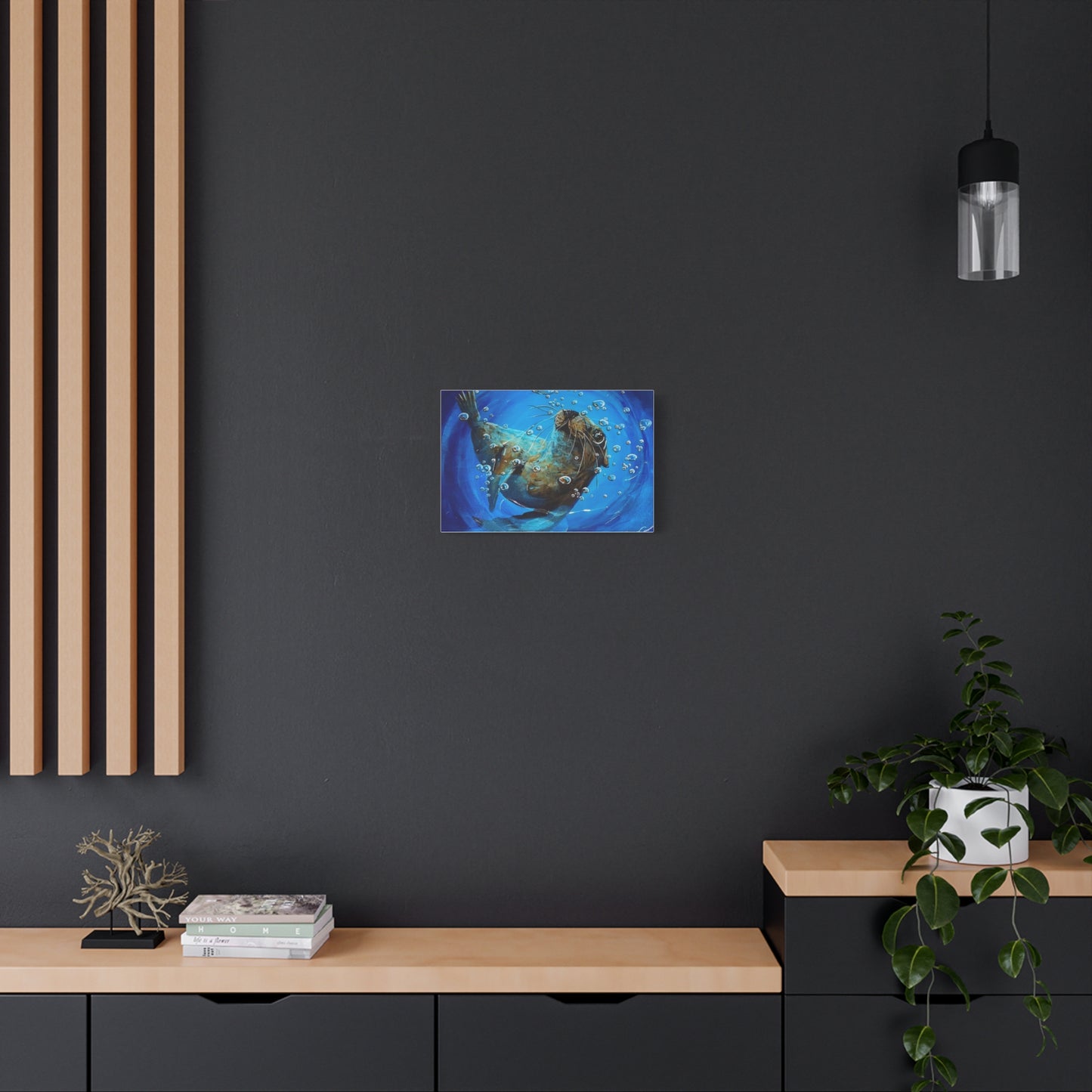 "Arthur" Playful Sea Lion Canvas | Matte Stretched Wall Art