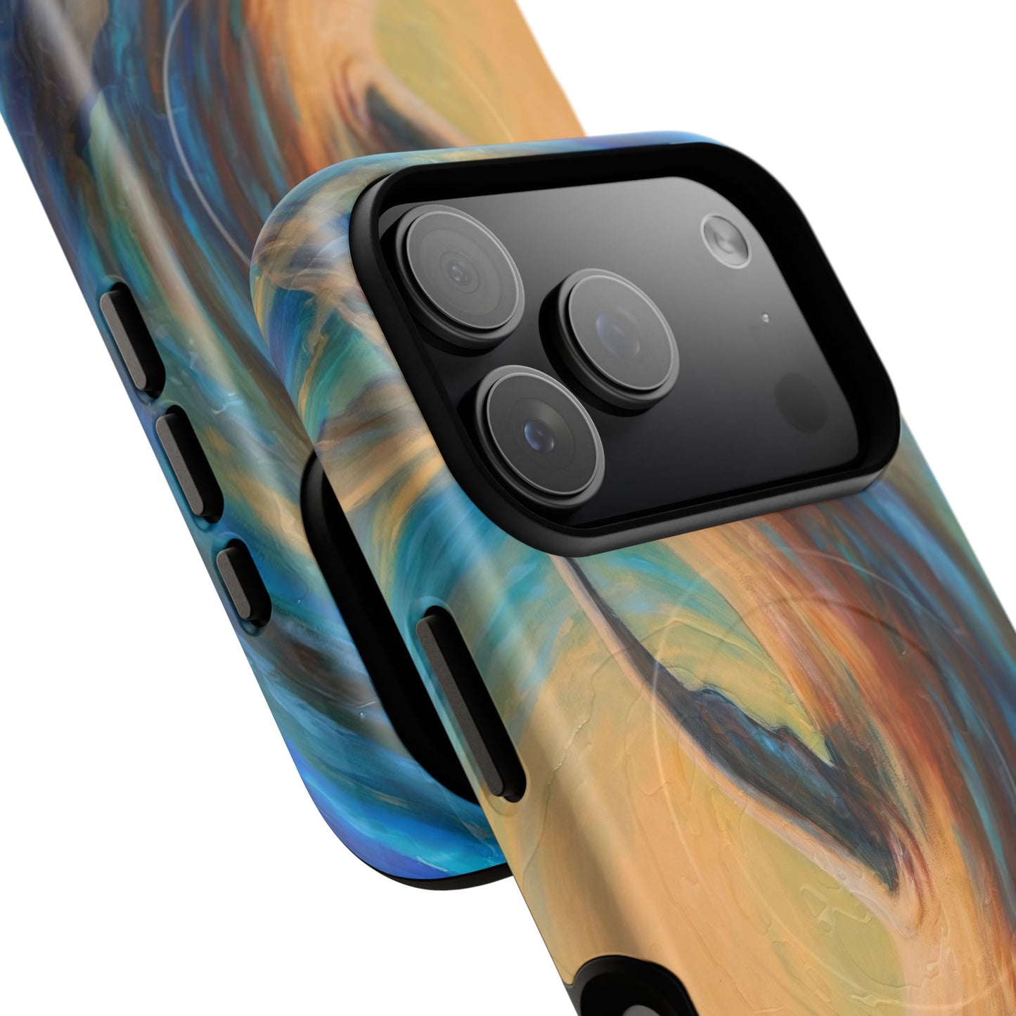 "Through Gilded Tides" Sea Lion in Wave iPhone Case Multiple Sizes| Tough Magnetic Case