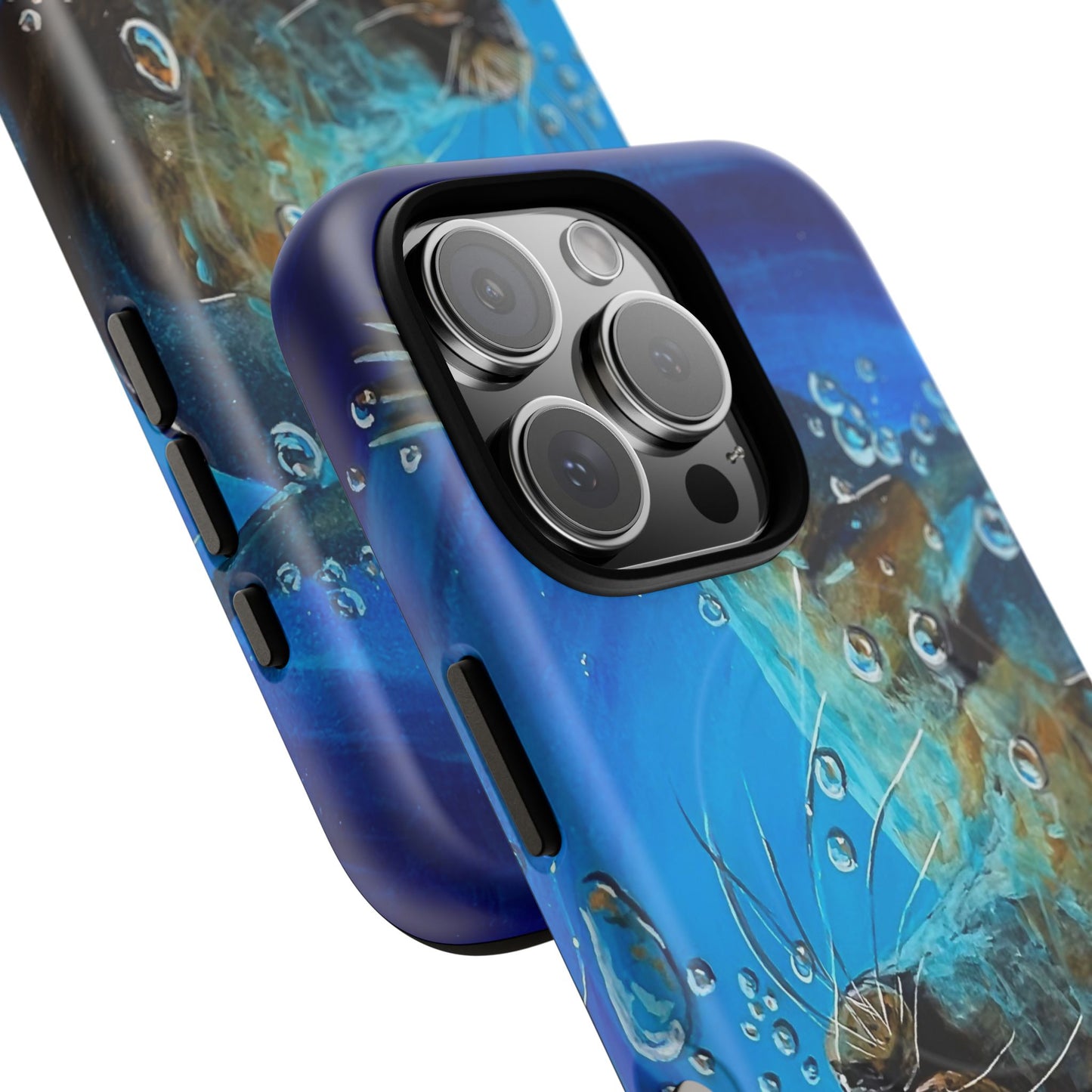 "Arthur" Sea Lion with Bubbles Tough Magnetic iPhone Case — Many sizes