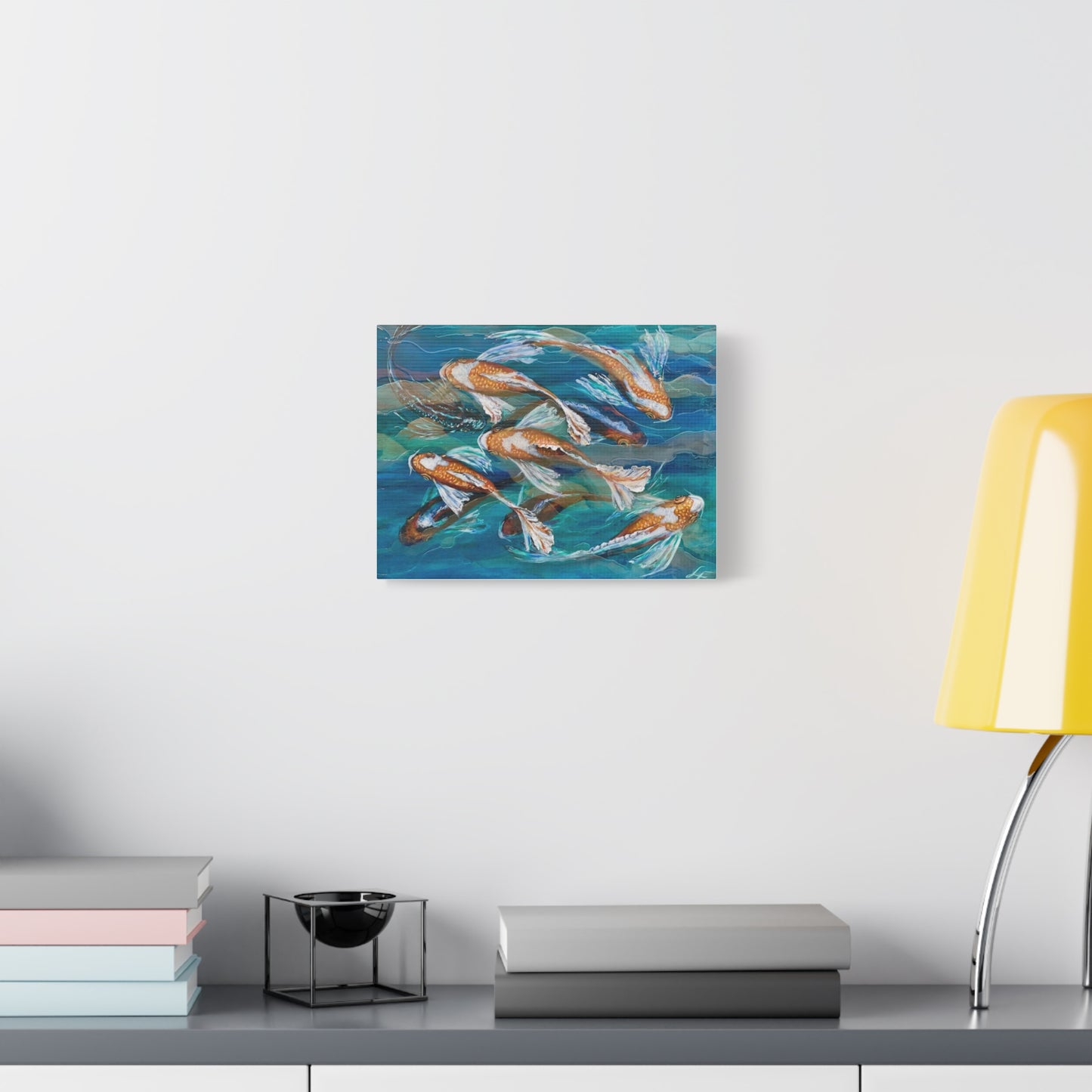 "School of Luck" Koi Fish Matte Canvas