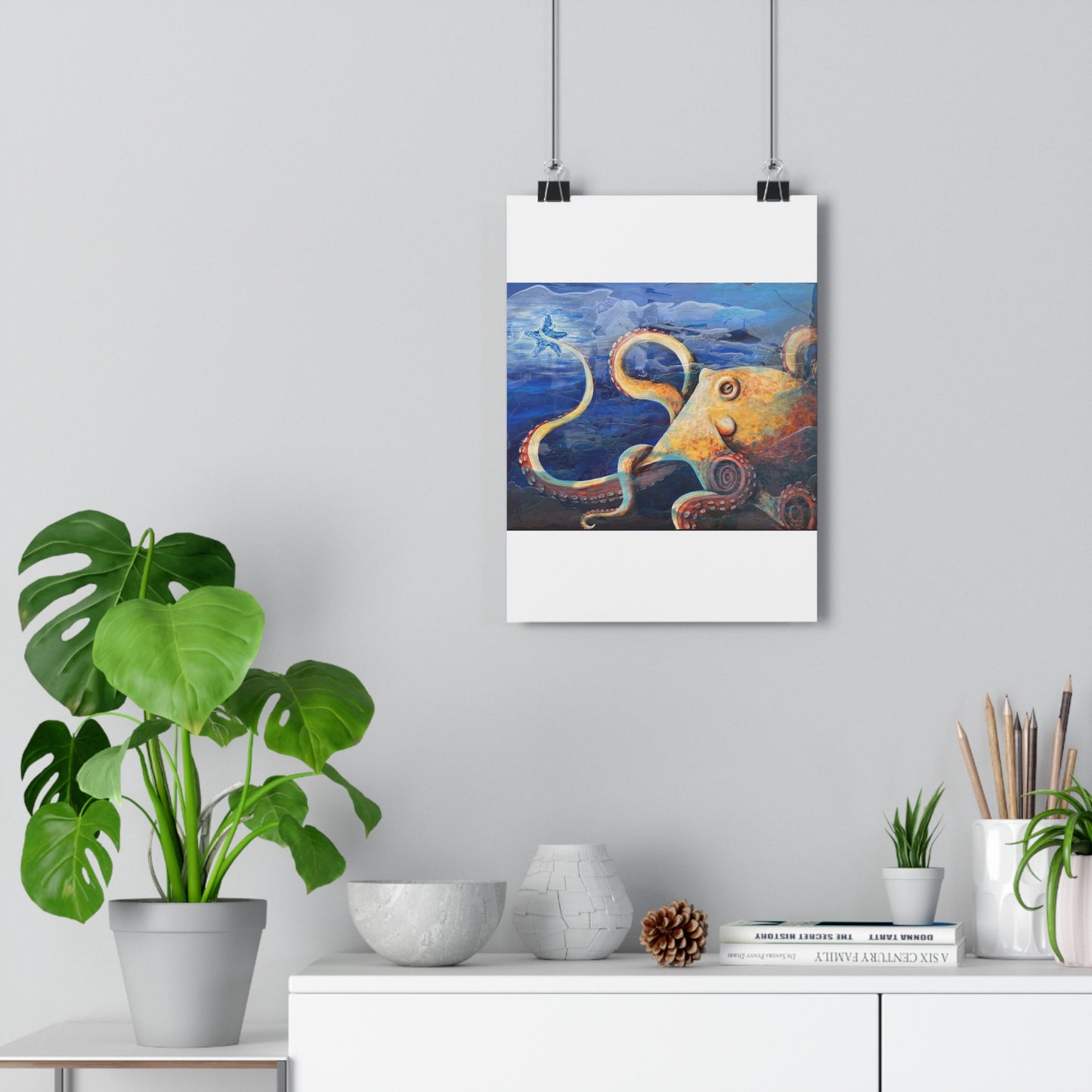 "Starcatcher" Octopus Sea Giclée Art Print — Vibrant Ocean Nautical Wall Art