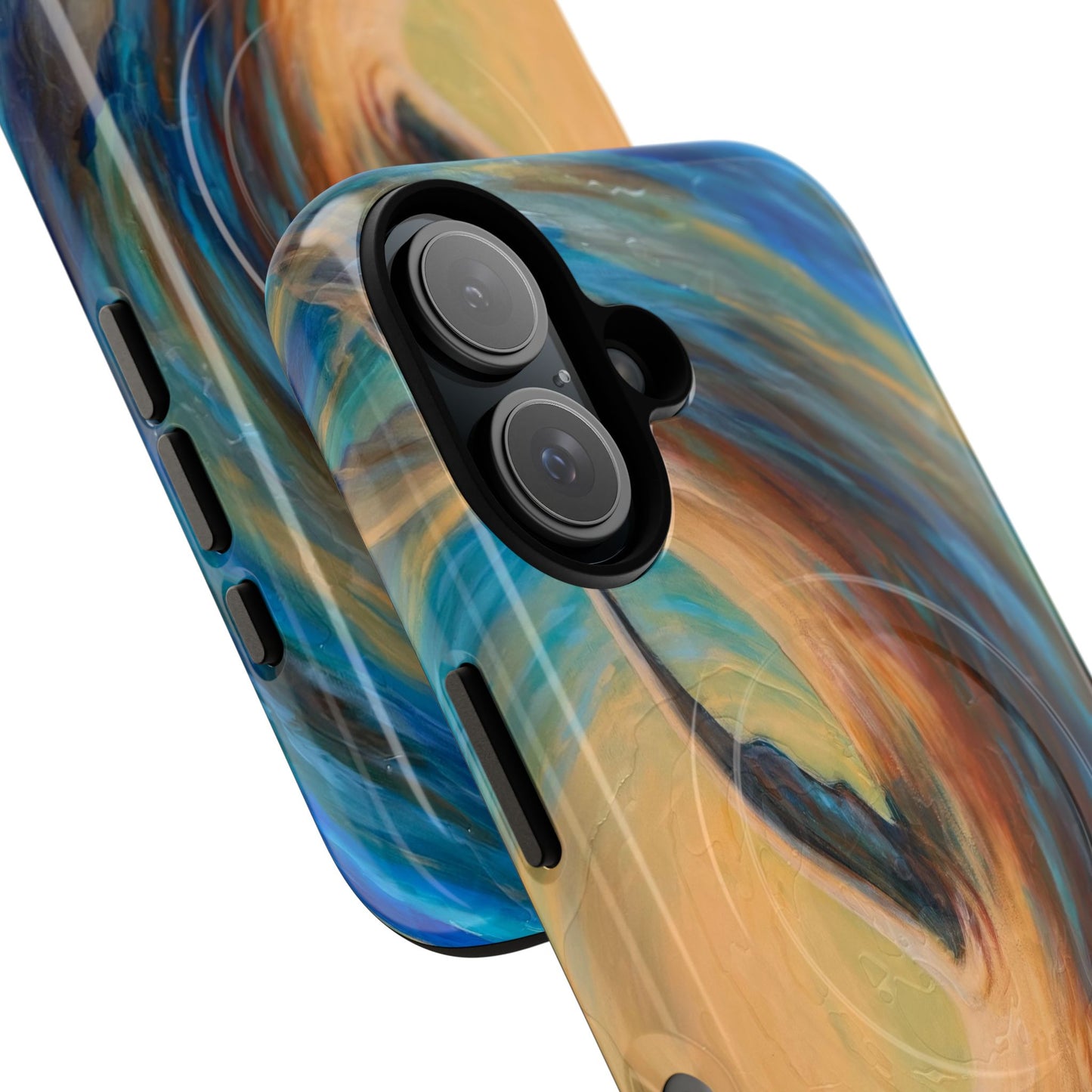 "Through Gilded Tides" Sea Lion in Wave iPhone Case Multiple Sizes| Tough Magnetic Case