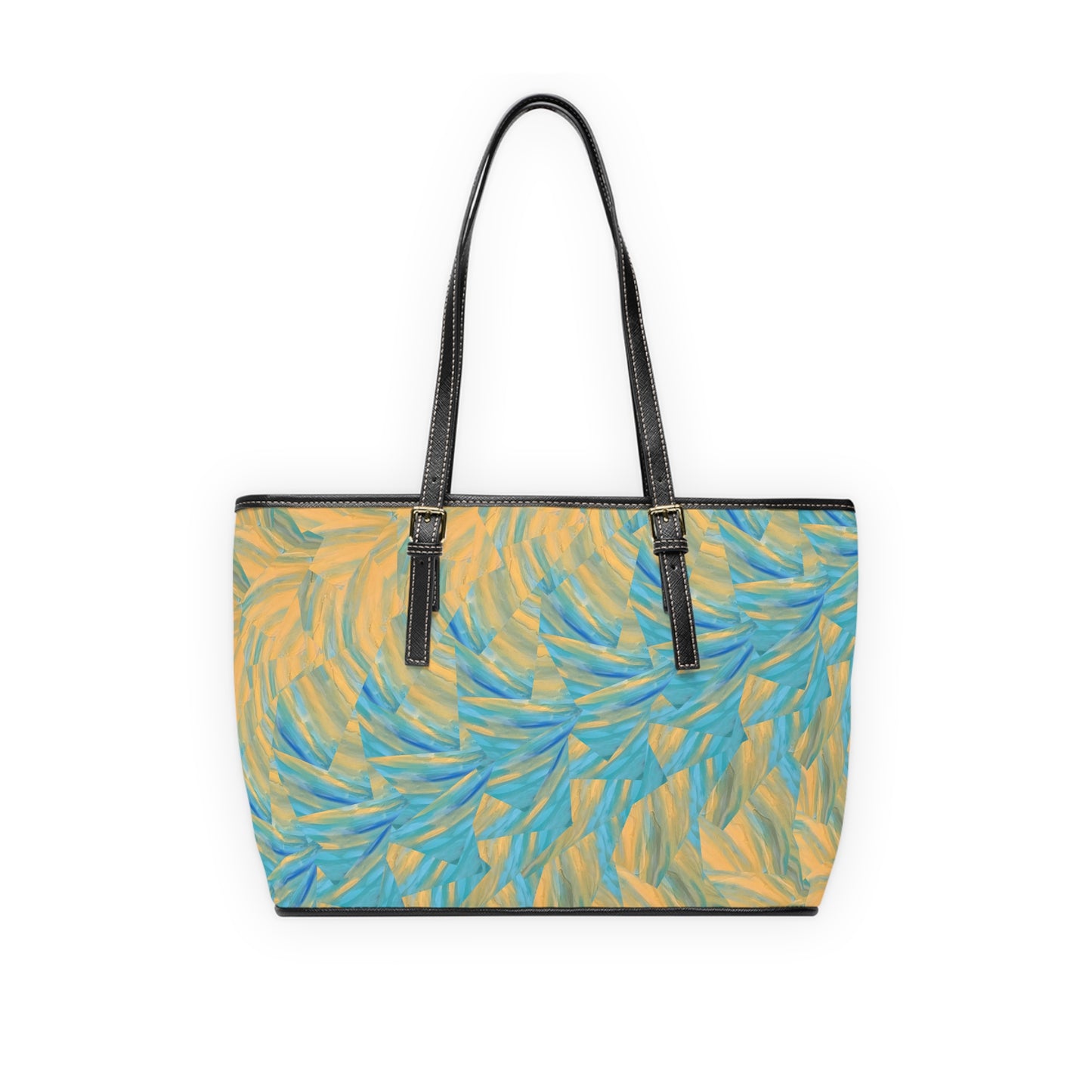 "Through Gilded Tides" Sea Lion Dance PU Leather Shoulder Bag — Ocean-Inspired Painted Wildlife Tote