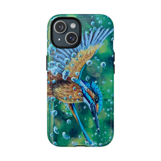 "Falling Up" Kingfisher iPhone Case Multiple Sizes — Tough Magnetic Protective iPhone Cover