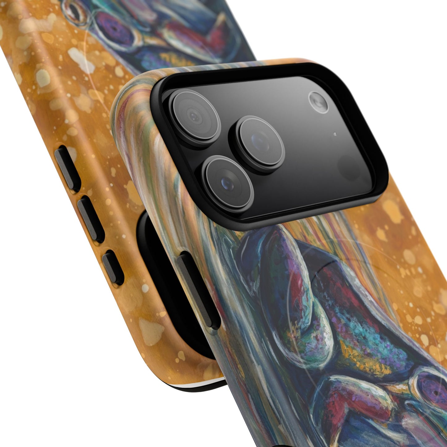 "Make a Ripple" iPhone Case - Colorful Frog Art Magnetic Tough Case
