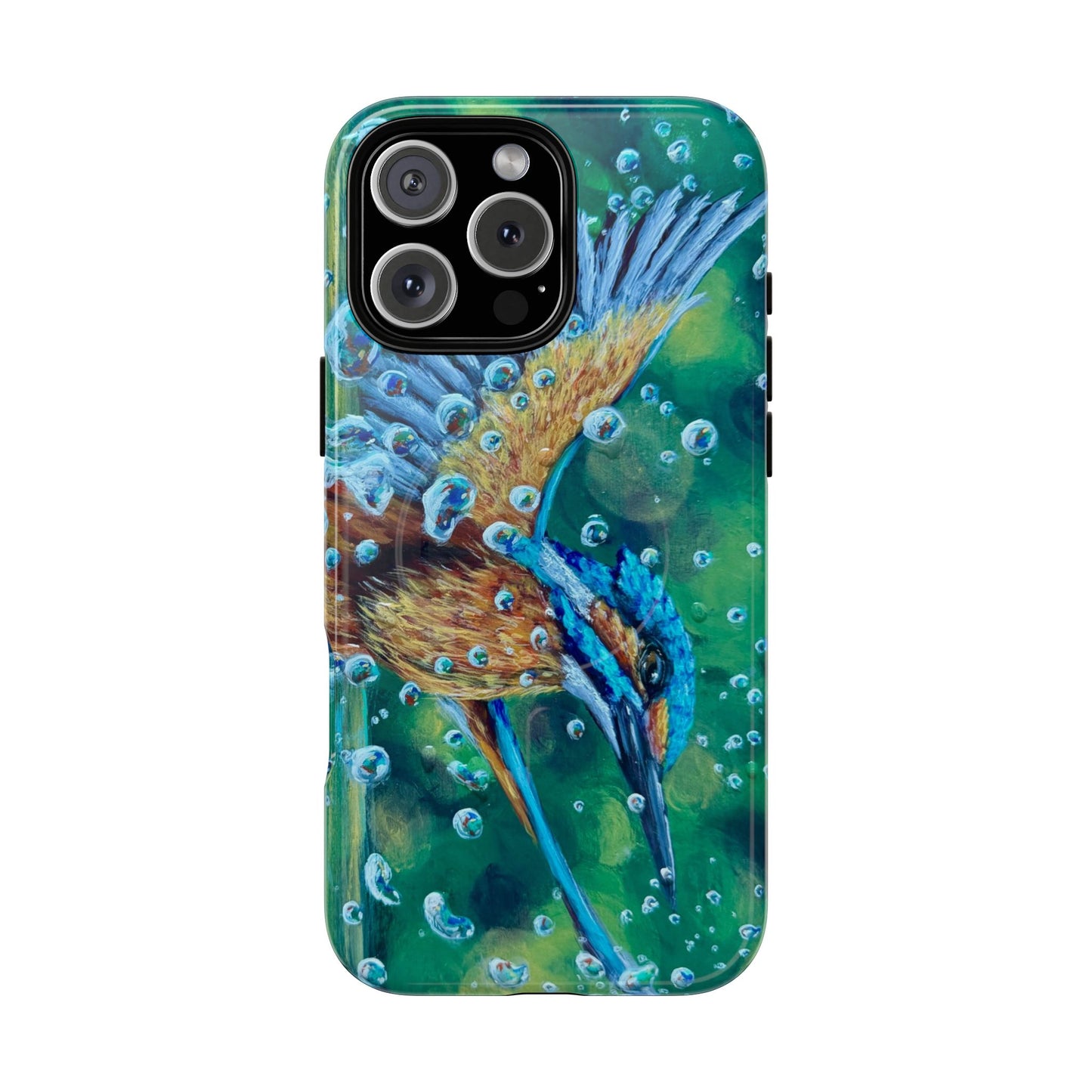 "Falling Up" Kingfisher iPhone Case Multiple Sizes — Tough Magnetic Protective iPhone Cover