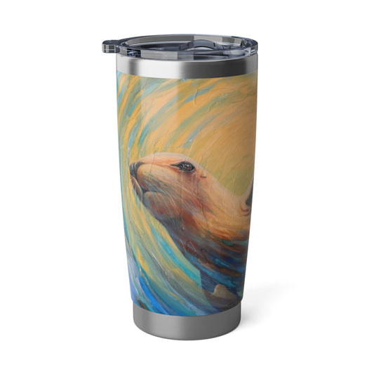 "Through Gilded Tides" Sea Lion Swirl Vagabond 20oz Tumbler