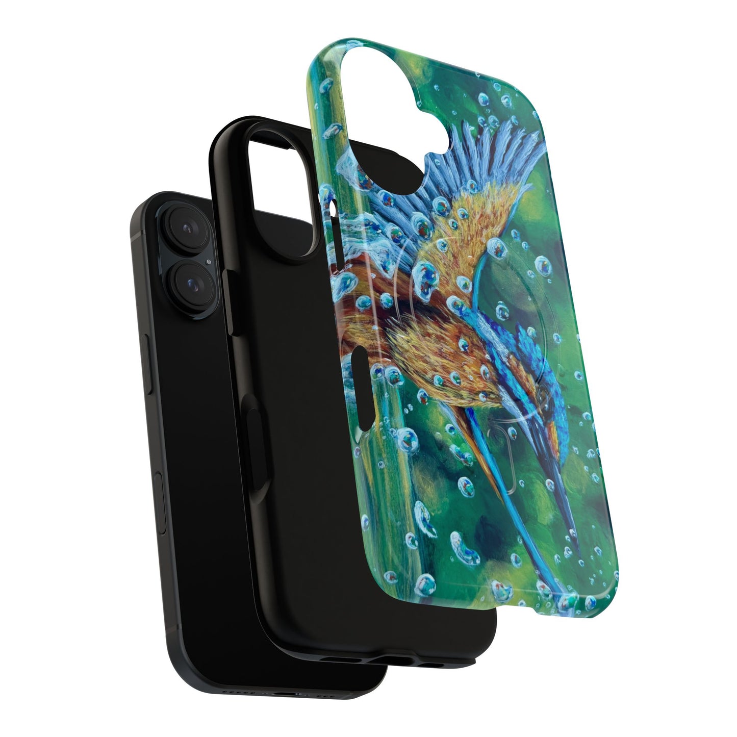 "Falling Up" Kingfisher iPhone Case Multiple Sizes — Tough Magnetic Protective iPhone Cover