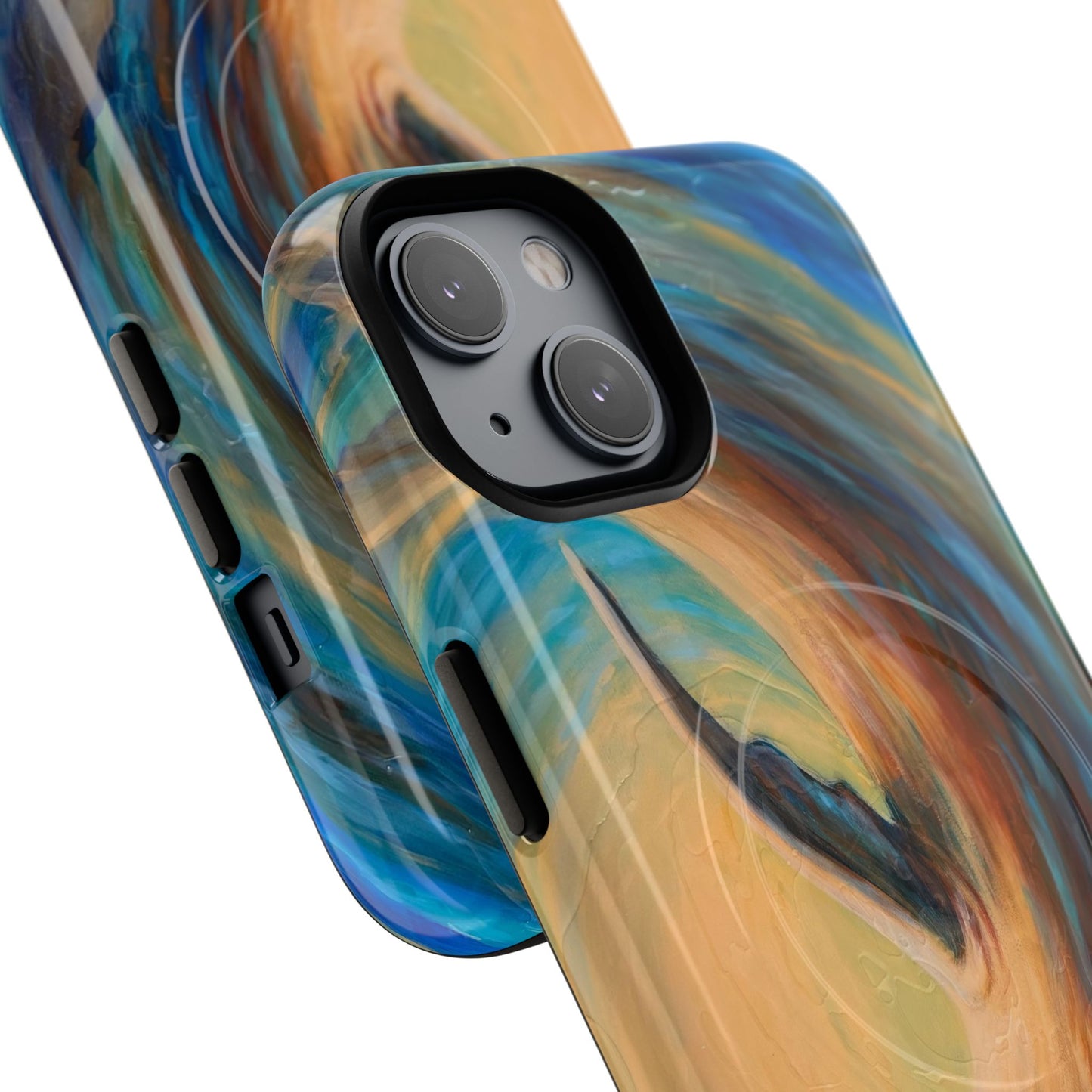 "Through Gilded Tides" Sea Lion in Wave iPhone Case Multiple Sizes| Tough Magnetic Case