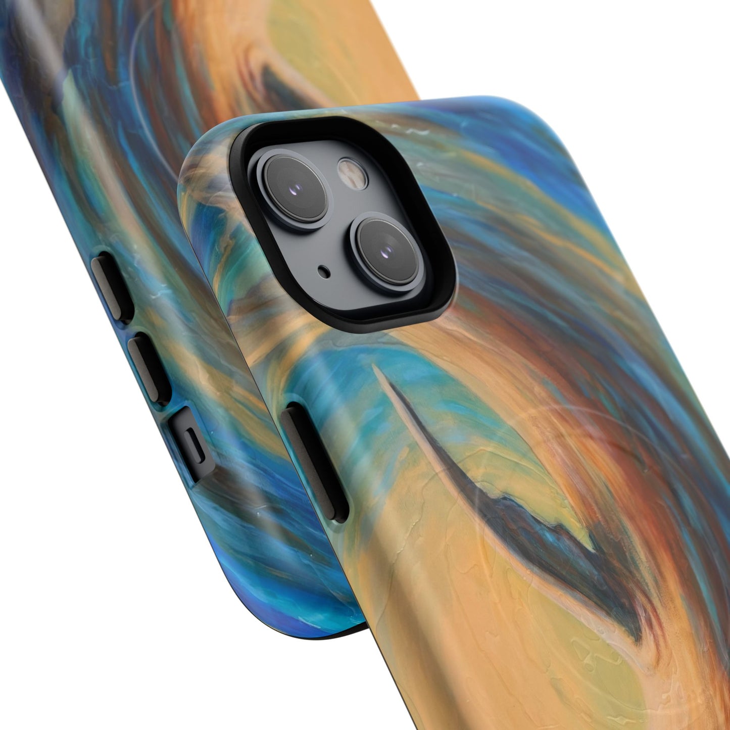 "Through Gilded Tides" Sea Lion in Wave iPhone Case Multiple Sizes| Tough Magnetic Case