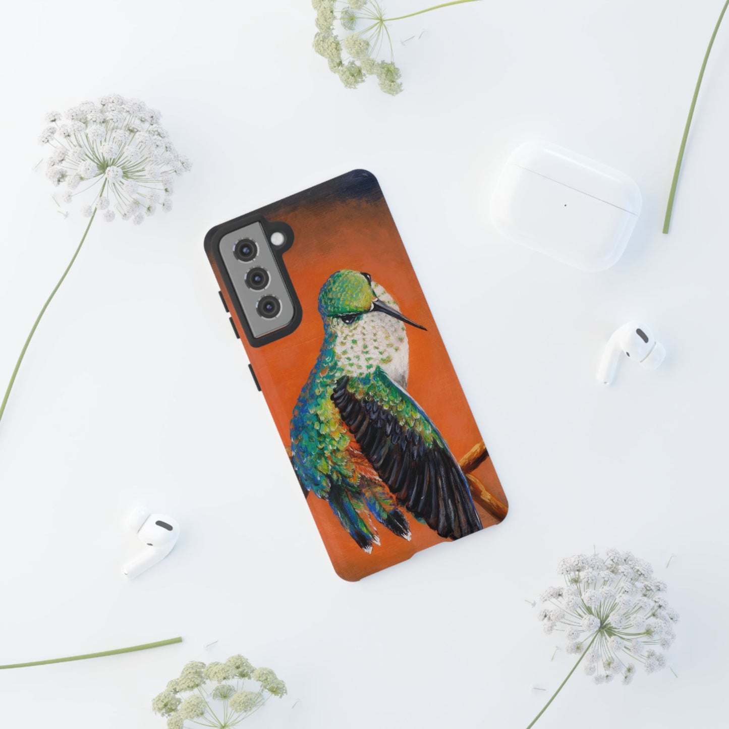"Hummingbird Ballet" Art Samsung Galaxy Case Multiple Sizes — Colorful Protective Tough Case