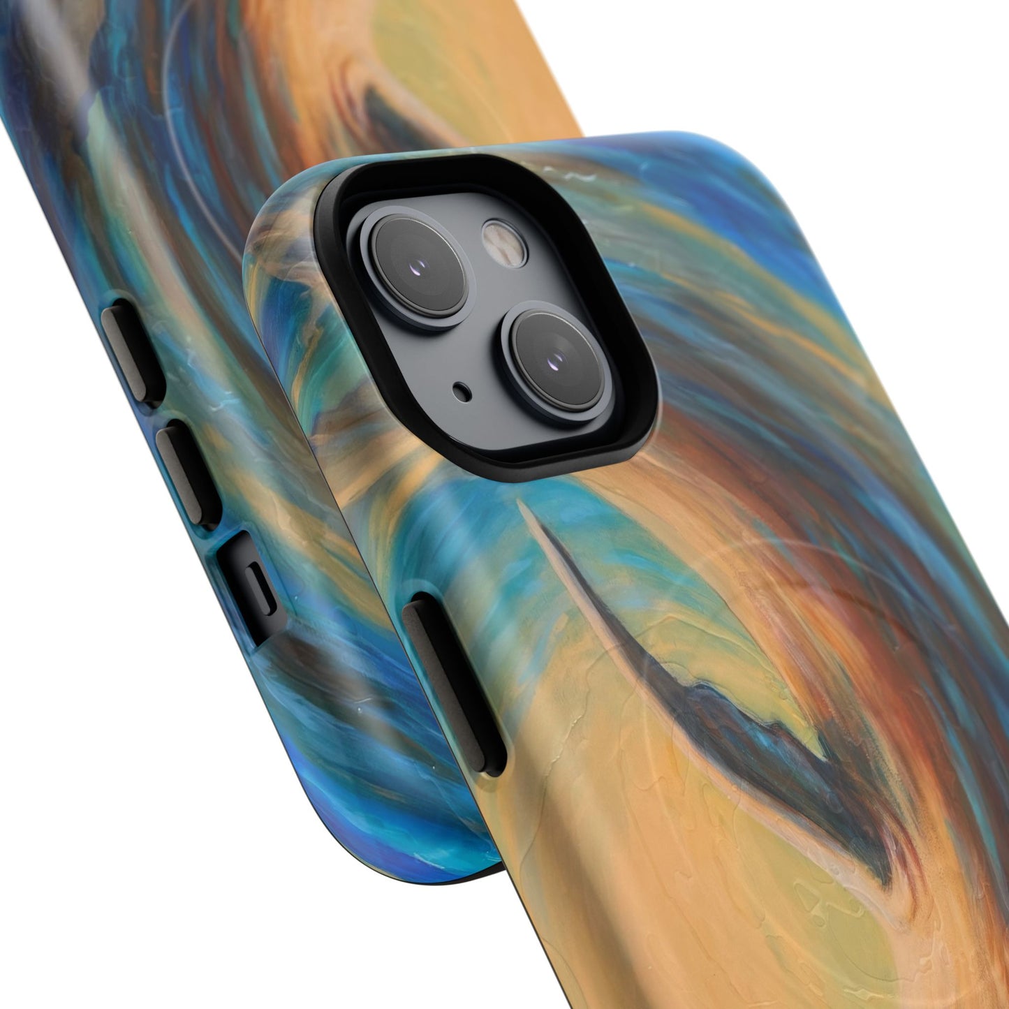 "Through Gilded Tides" Sea Lion in Wave iPhone Case Multiple Sizes| Tough Magnetic Case