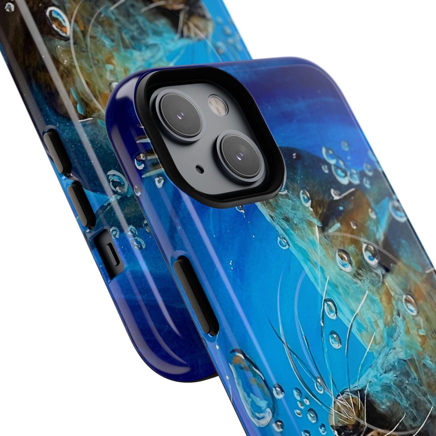 "Arthur" Sea Lion with Bubbles Tough Magnetic iPhone Case — Many sizes